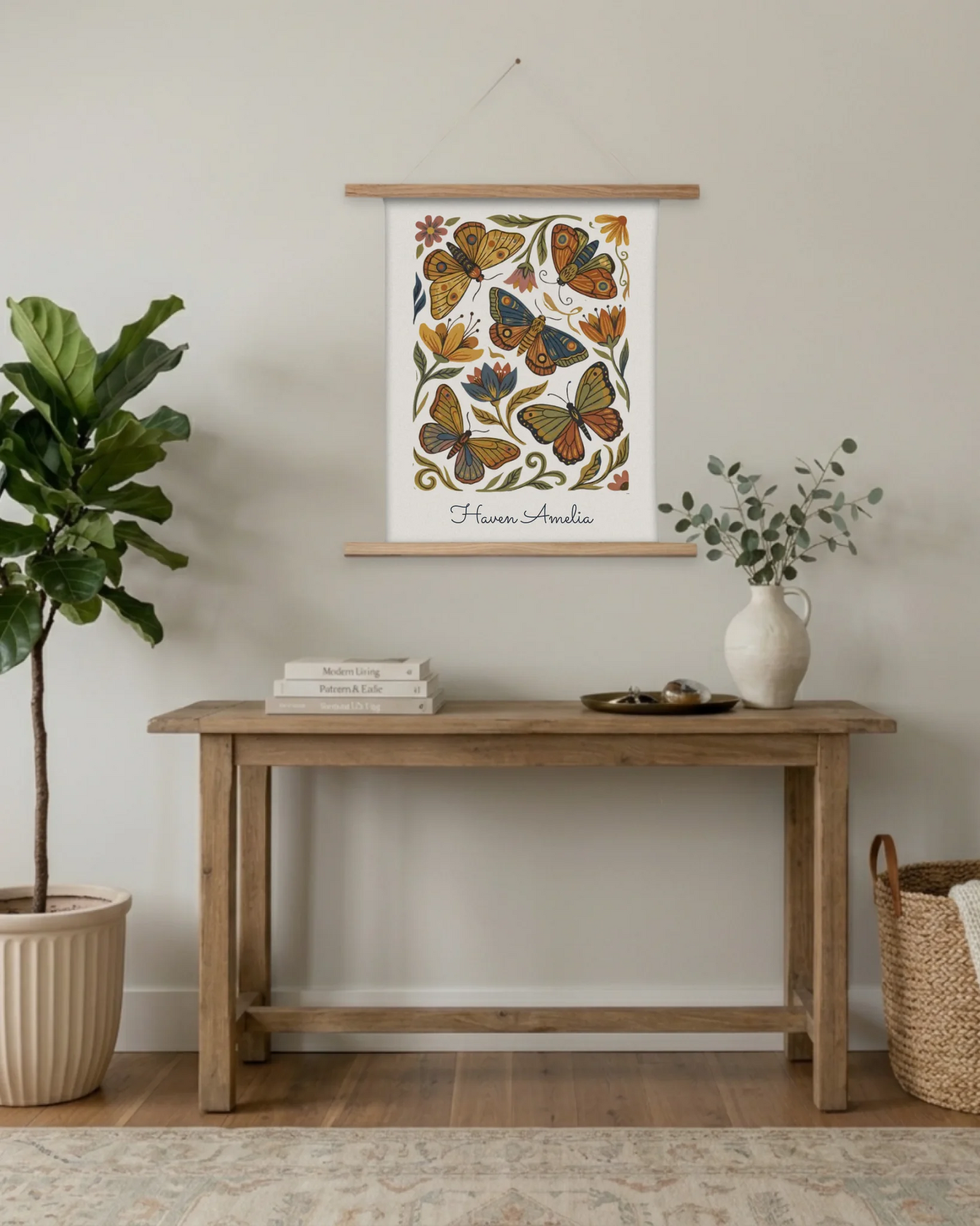 Entryway 26x36 wood topped tapestry mockup