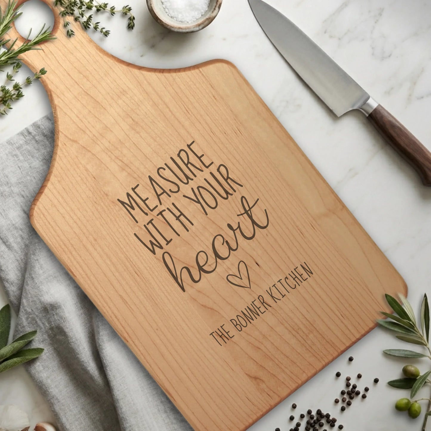 Paddle Cutting Board Maple for TIB