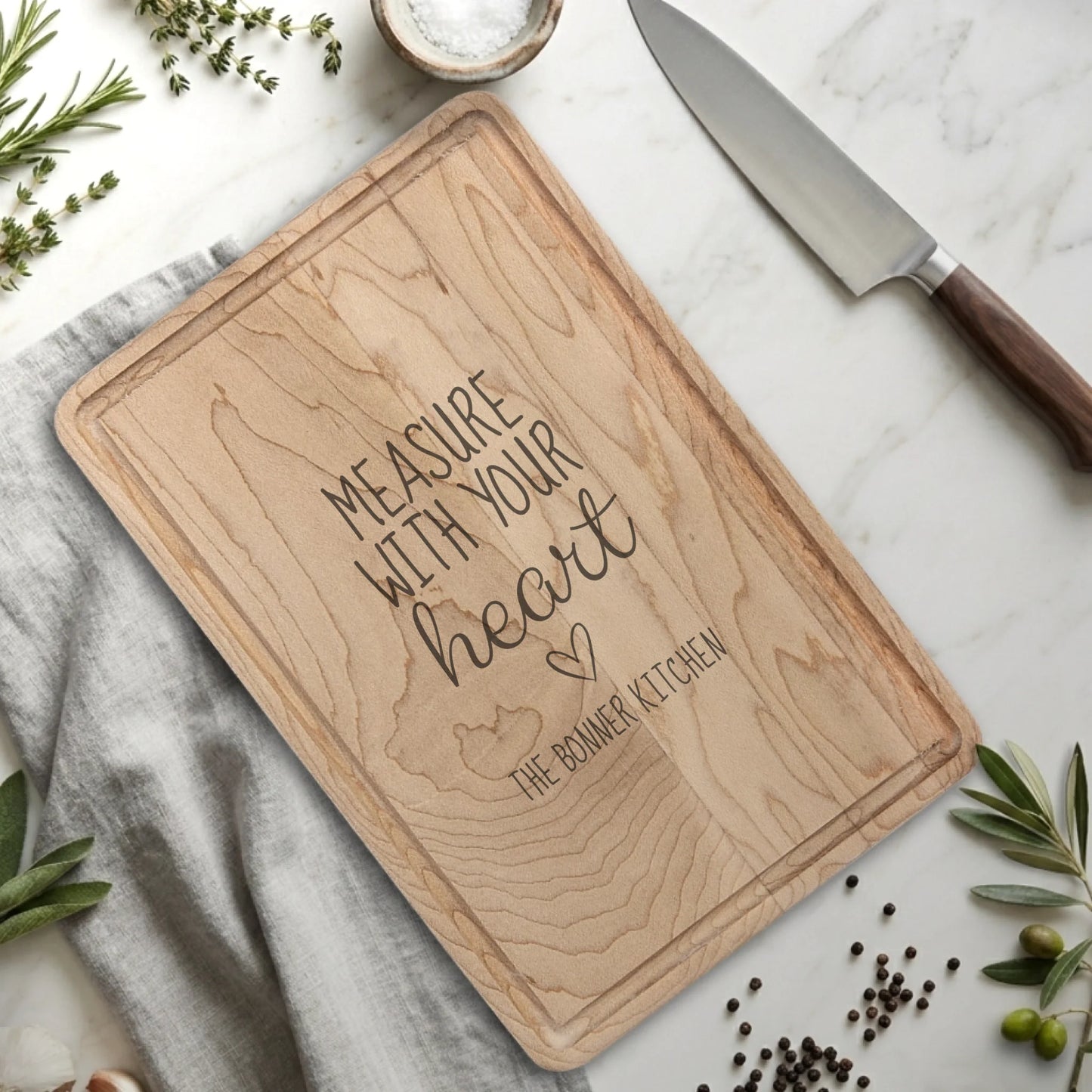 Rectangle Cutting Board with Drip Maple for TIB