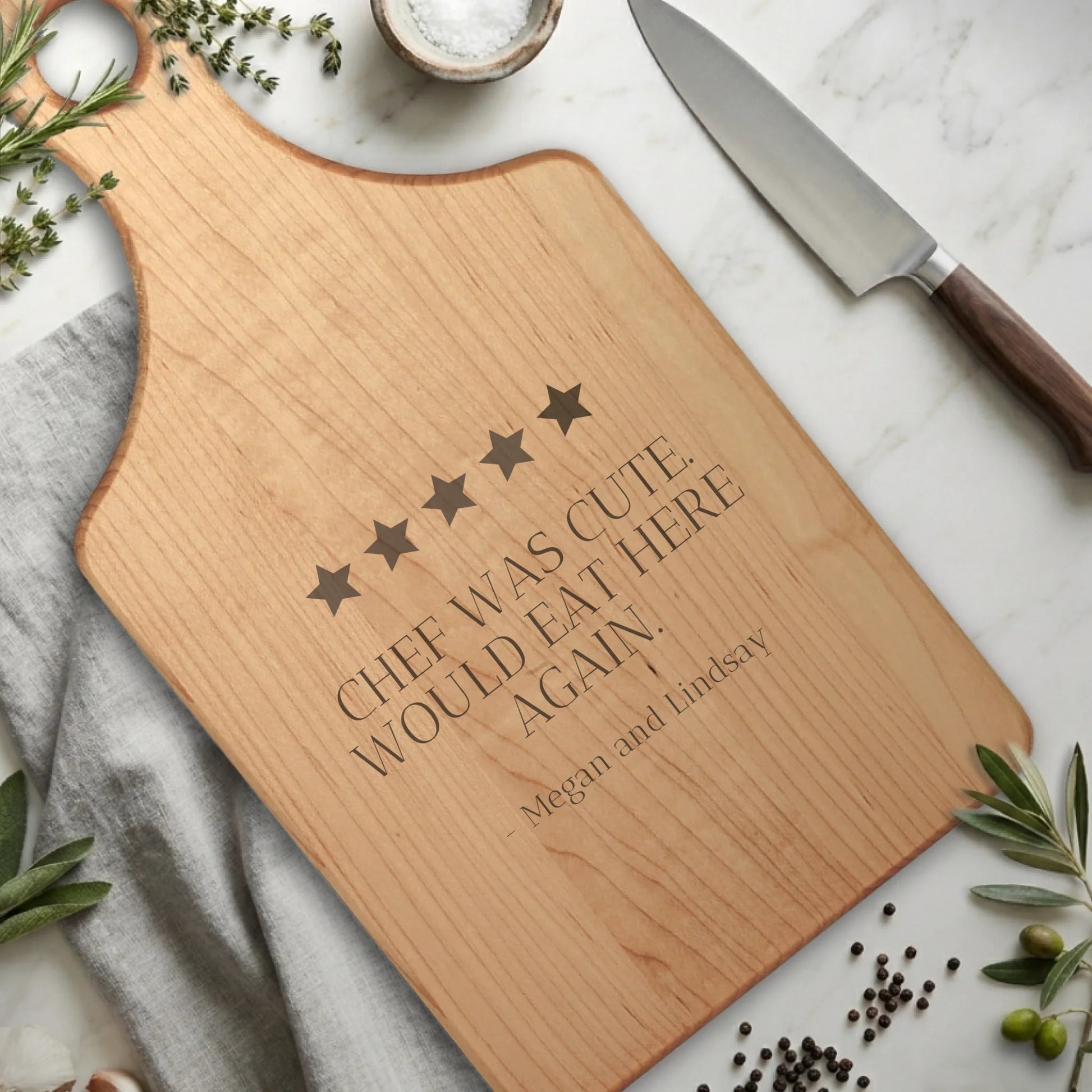 Paddle Cutting Board Maple for TIB