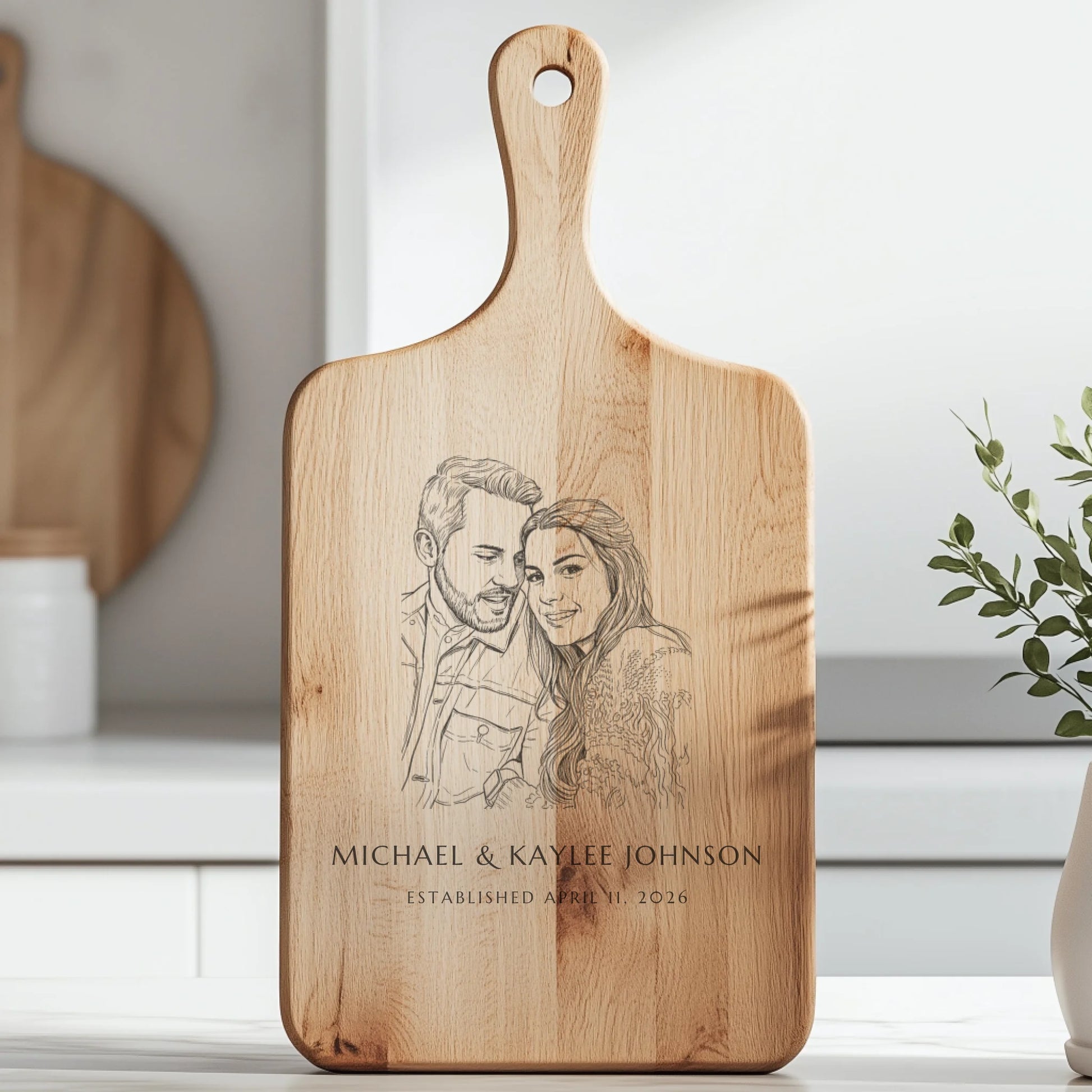 Paddle Cutting Board Lifestyle Closeup