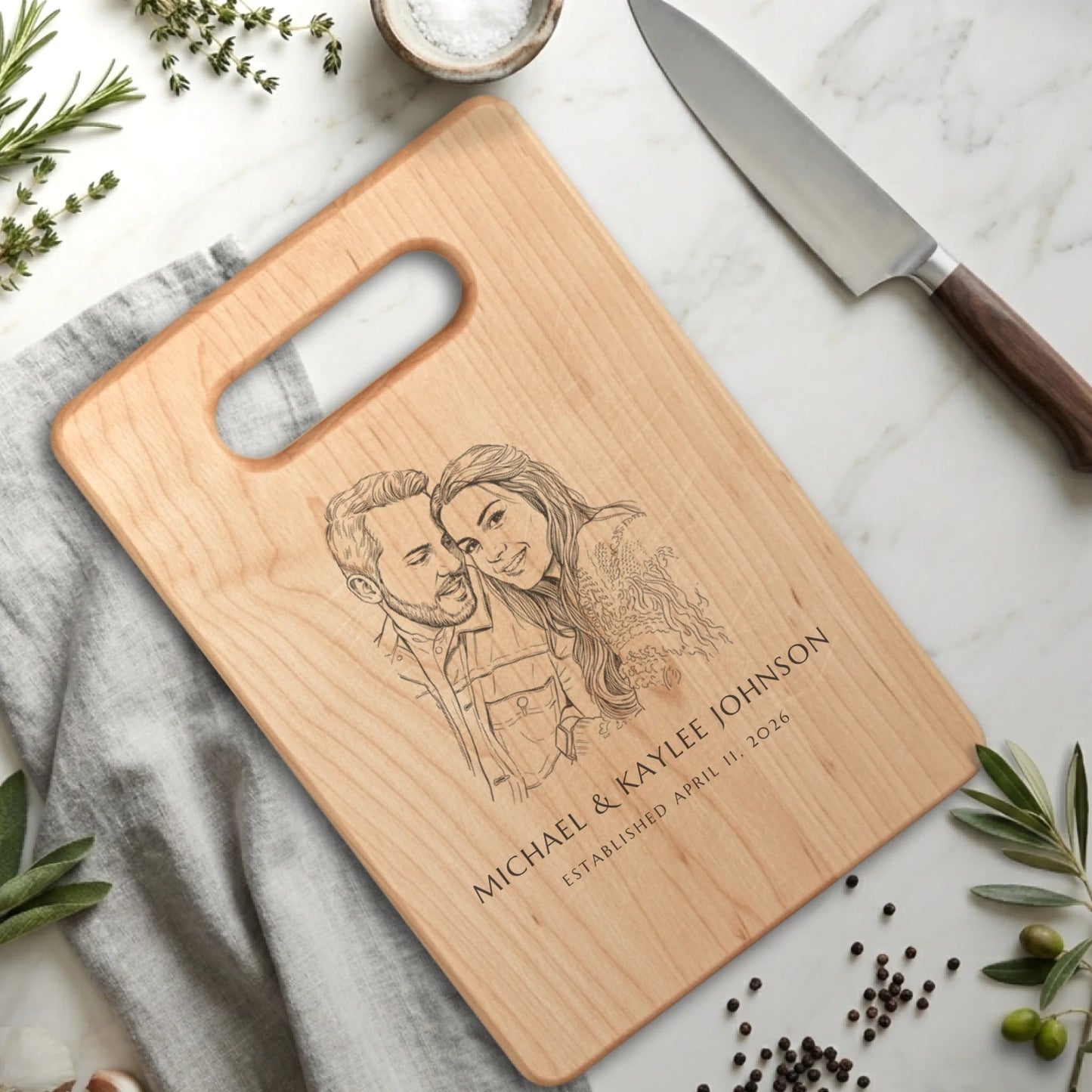 Rectangle Cutting Board Maple for TIB