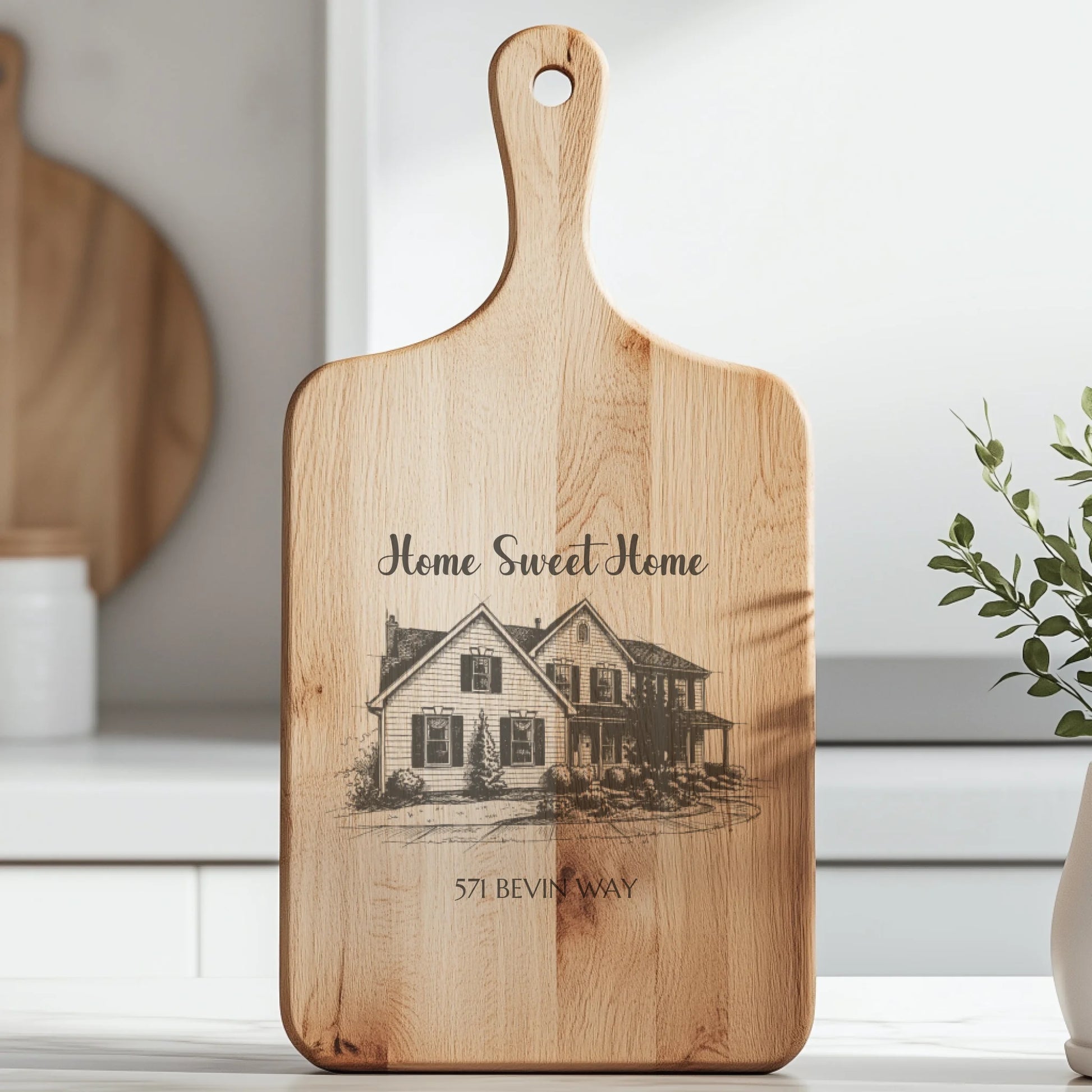 Paddle Cutting Board Lifestyle Closeup