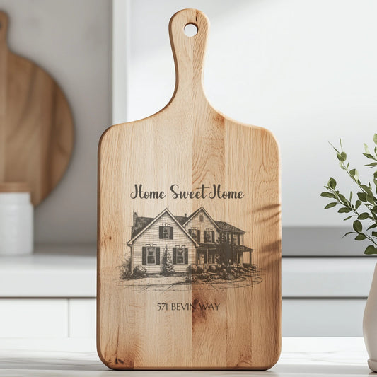 Paddle Cutting Board Lifestyle Closeup