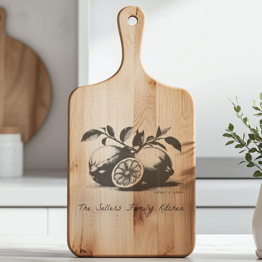Paddle Cutting Board Lifestyle Closeup