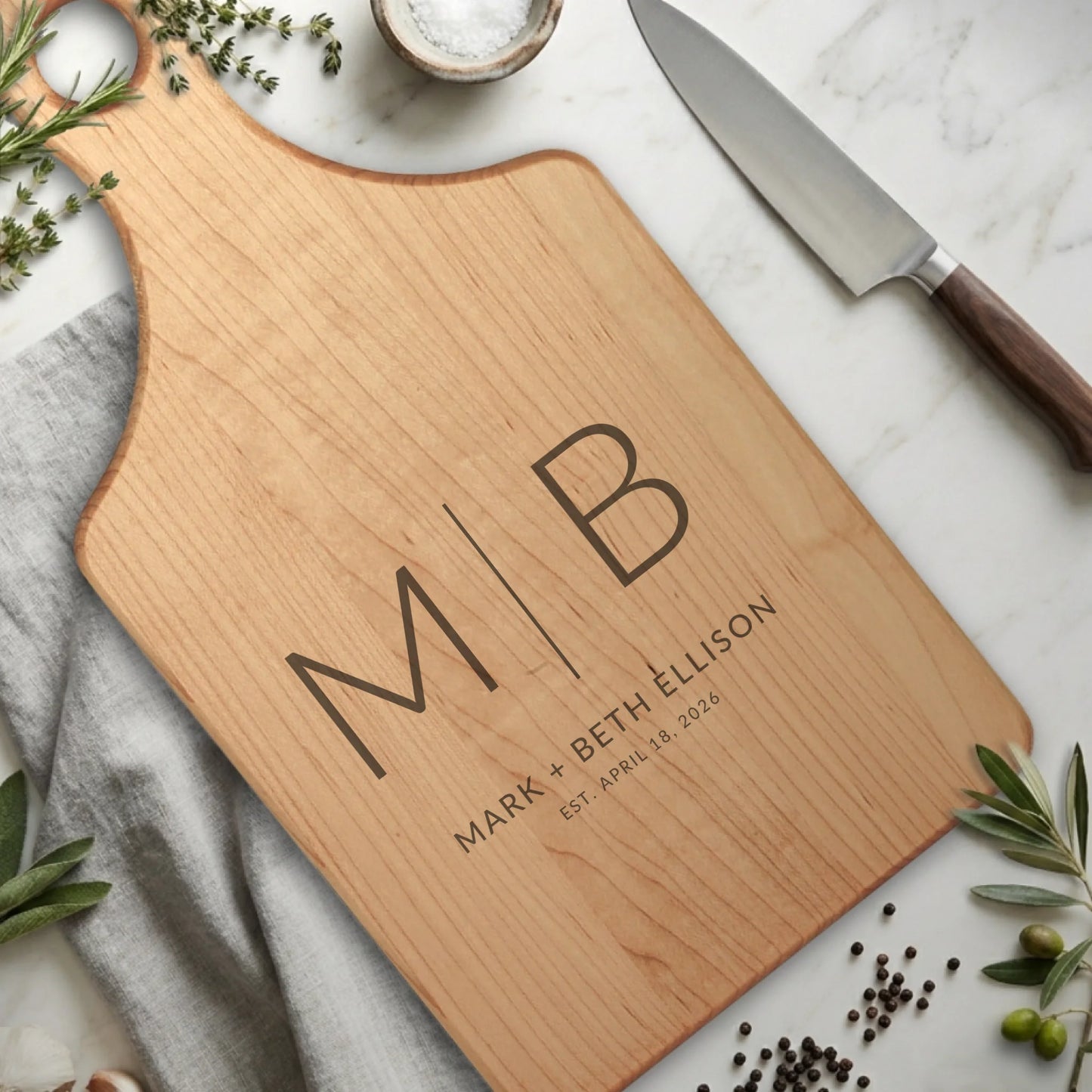 Paddle Cutting Board Maple for TIB