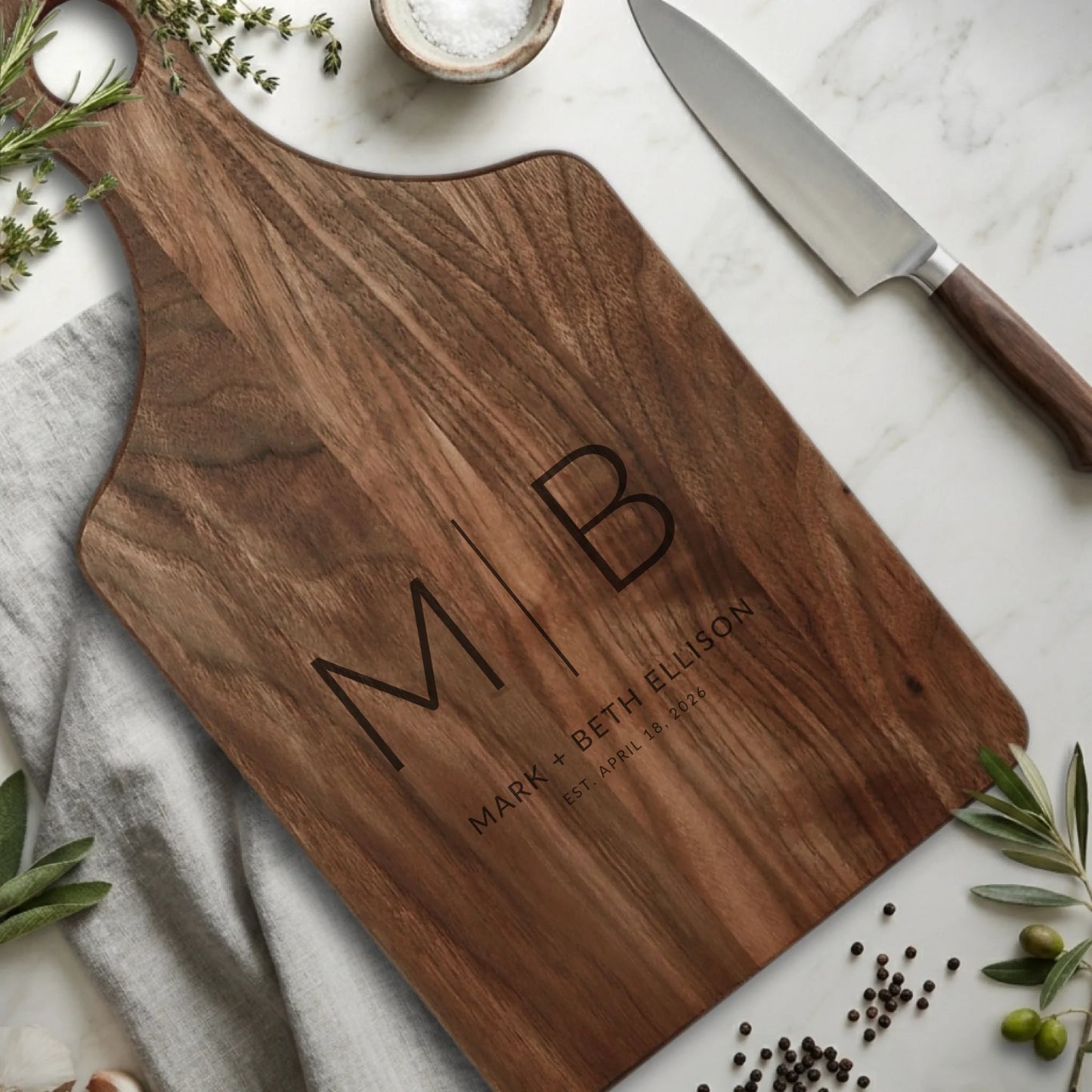 Paddle Cutting Board Walnut for TIB