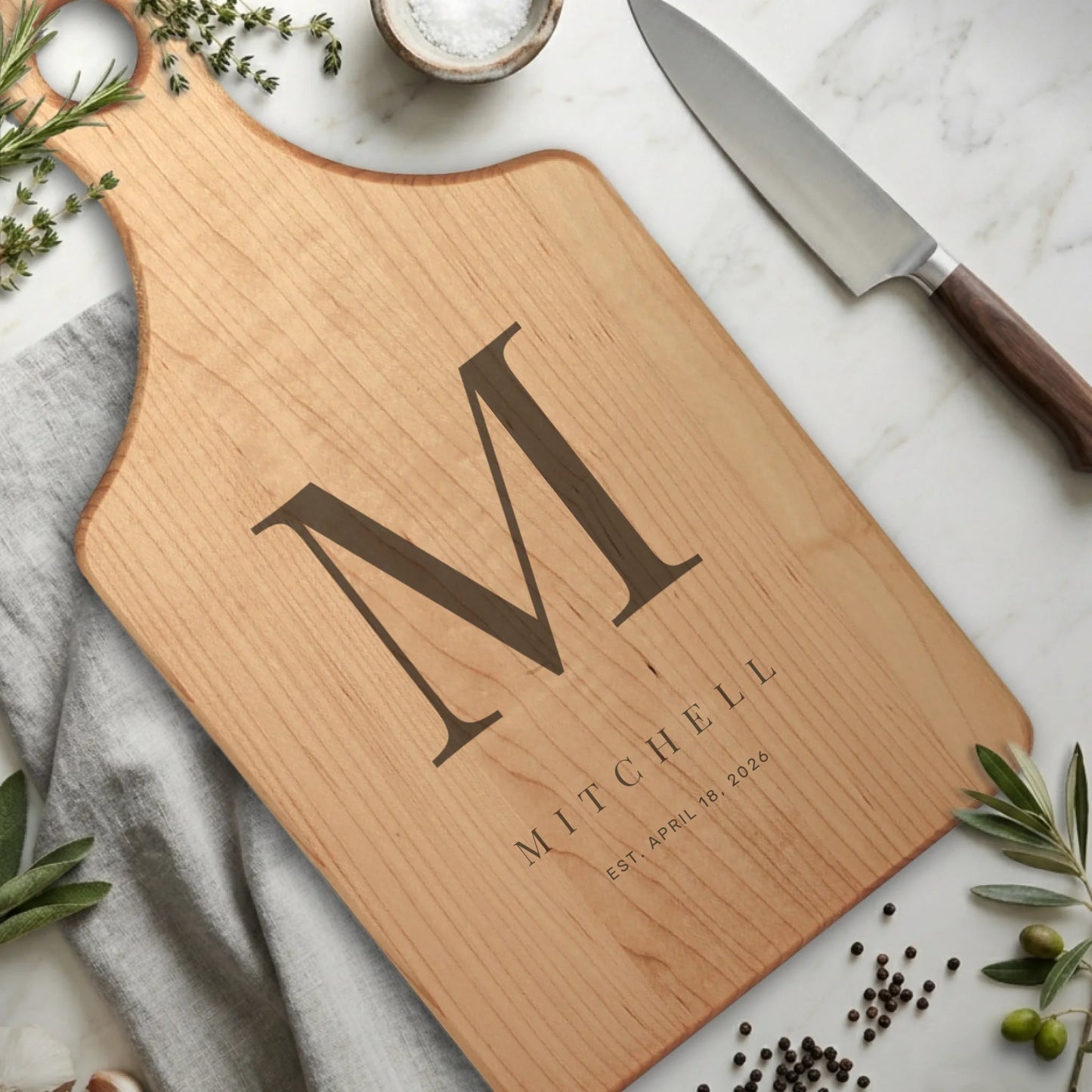 Paddle Cutting Board Maple for TIB