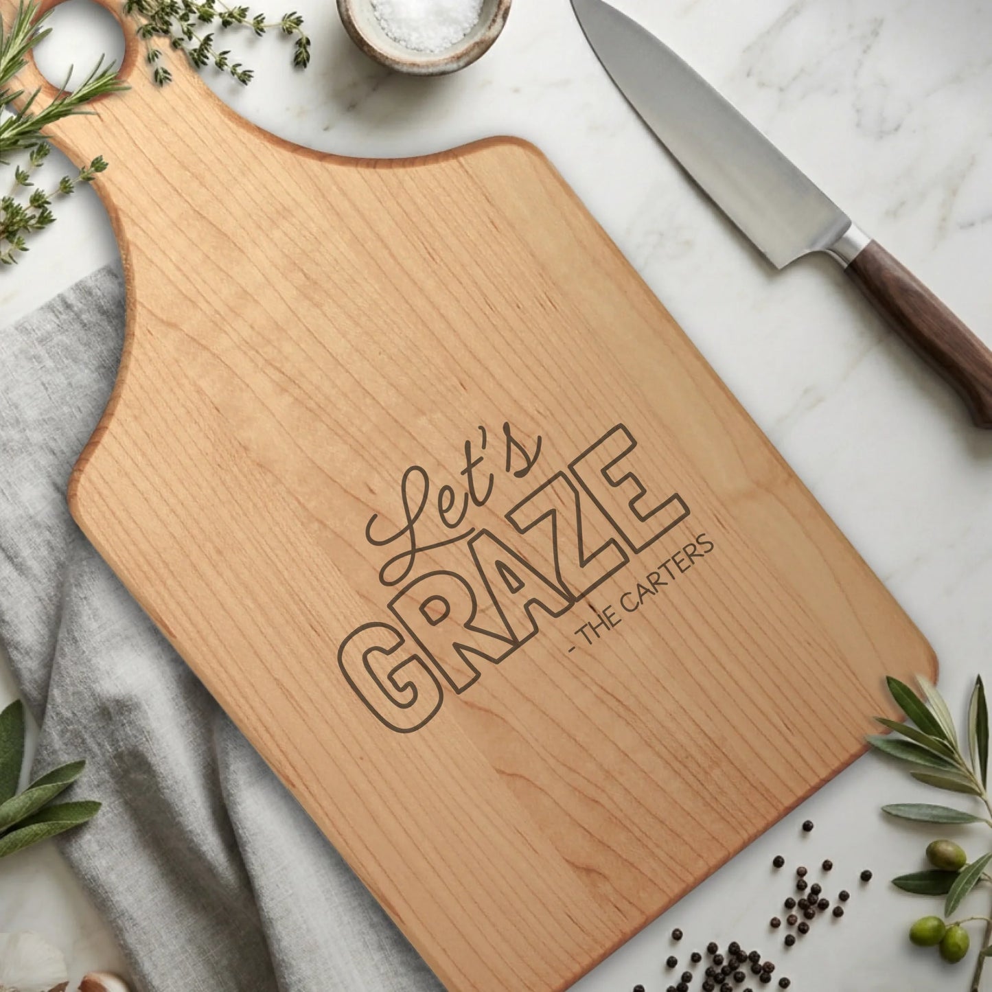 Paddle Cutting Board Maple for TIB