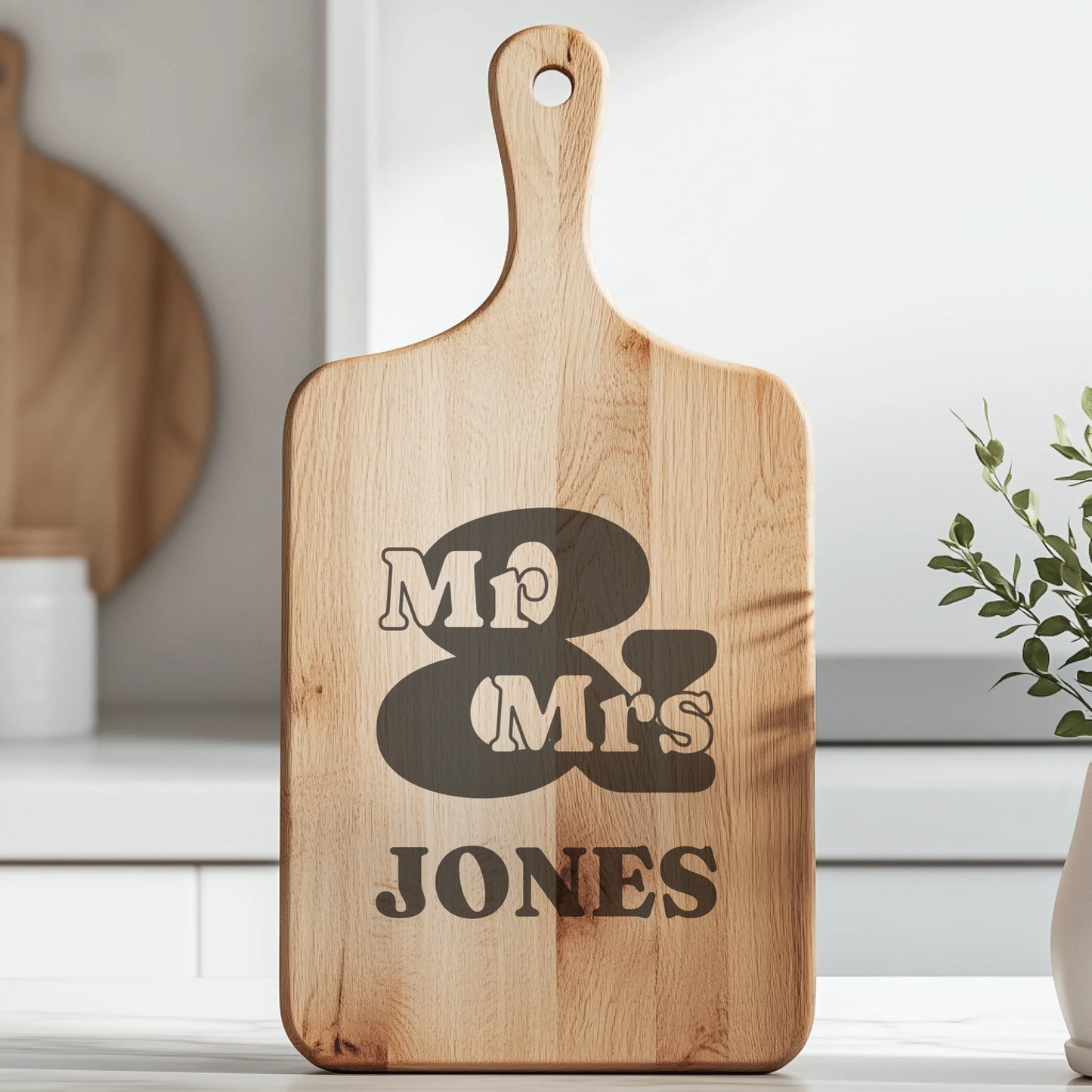 Paddle Cutting Board Lifestyle Closeup