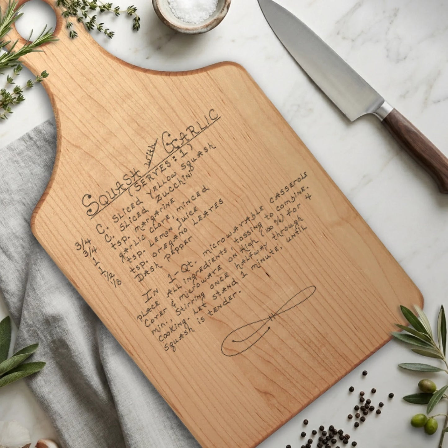 Paddle Cutting Board Maple for TIB