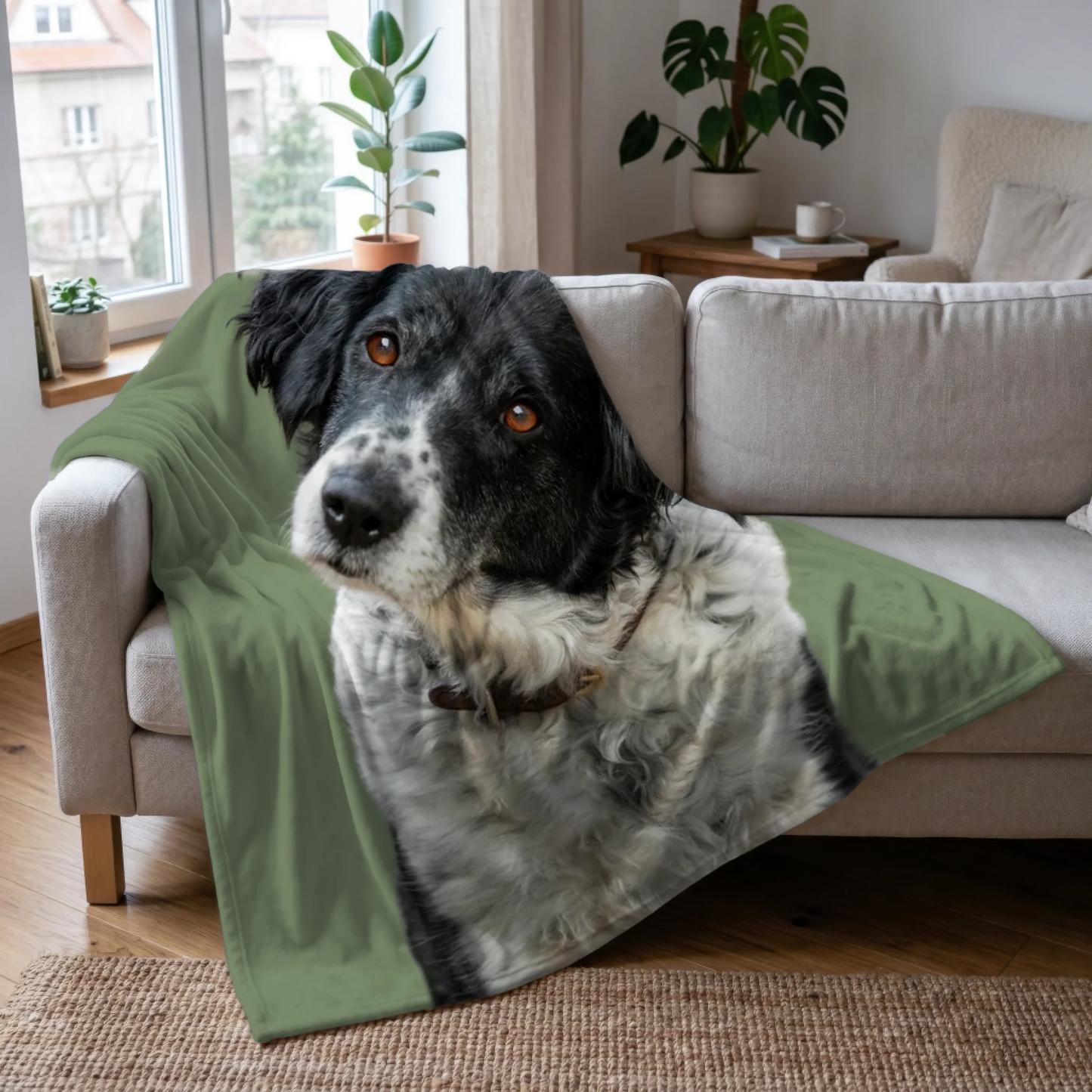Personalized Custom Pet Photo Plush Fleece Pet Blanket – Custom Dog or Cat Pet Throw with Name and Picture