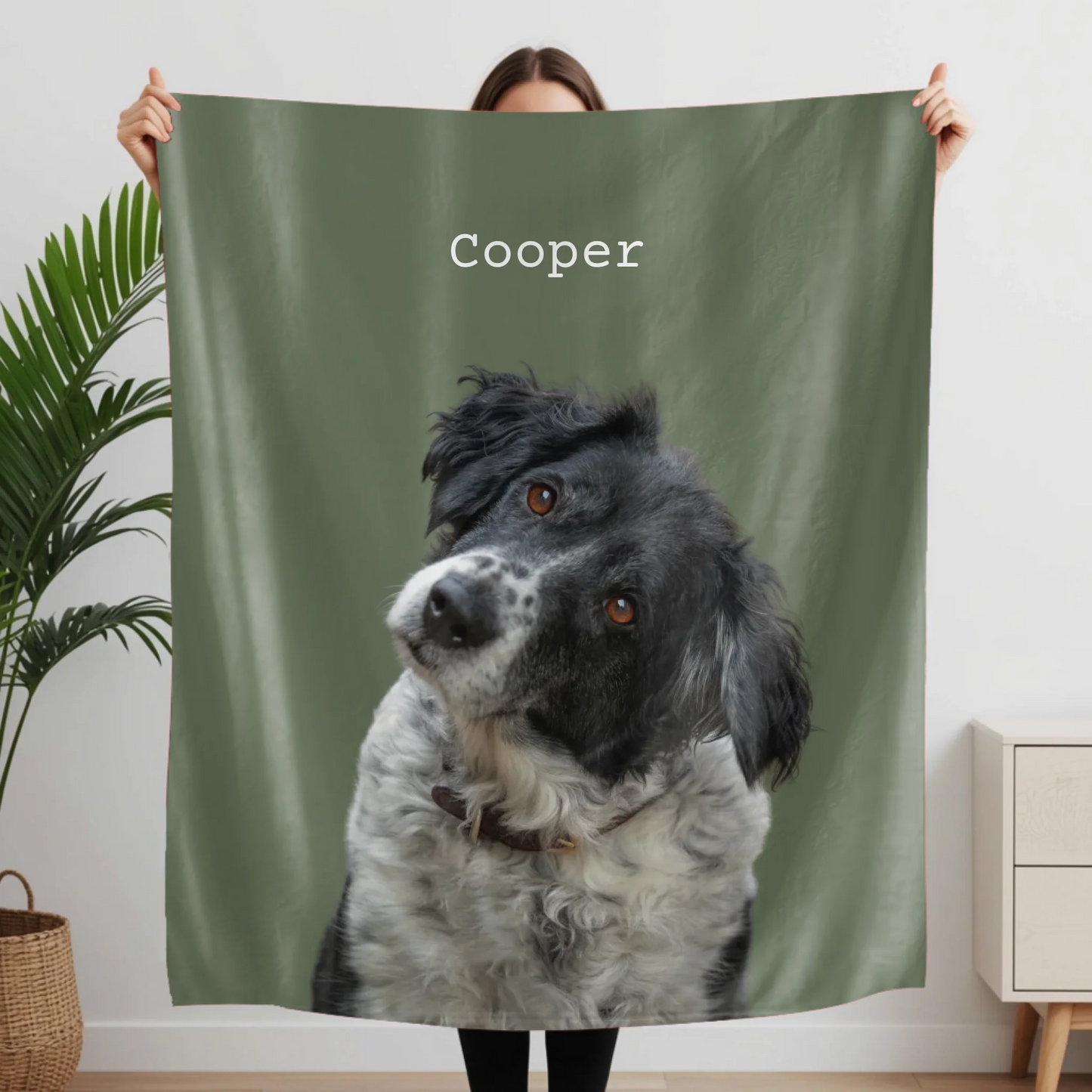 Woman Holding Fleece Blanket Closeup