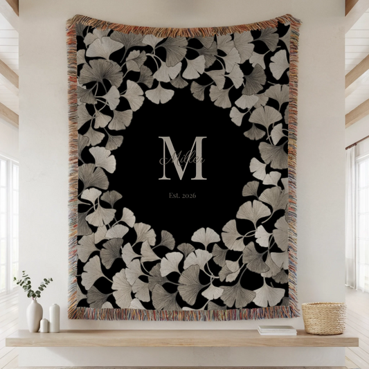 Woven Blanket Lifestyle Closeup Mockup