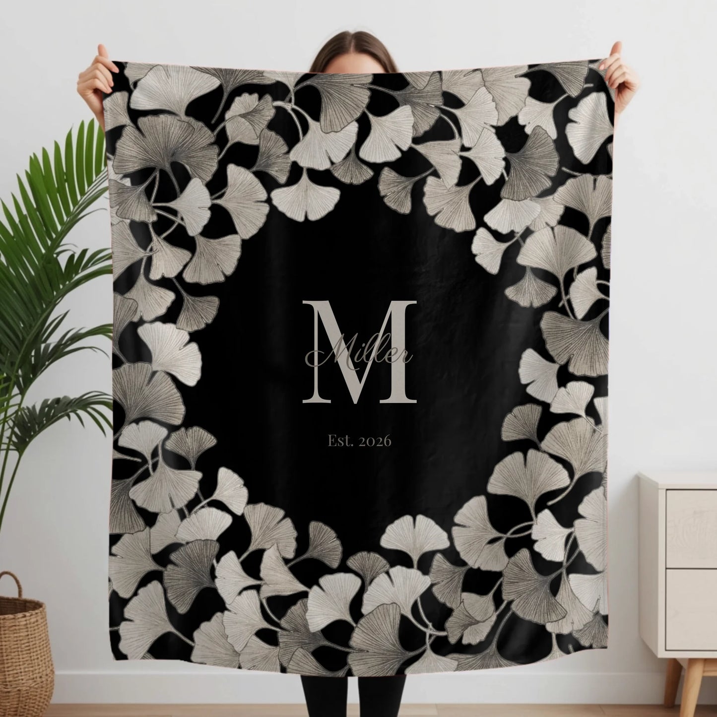Woman Holding Fleece Blanket Closeup