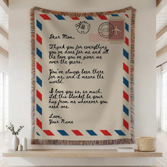 Woven Blanket Lifestyle Closeup Mockup