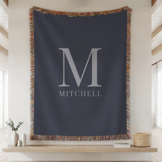 Woven Blanket Lifestyle Closeup Mockup