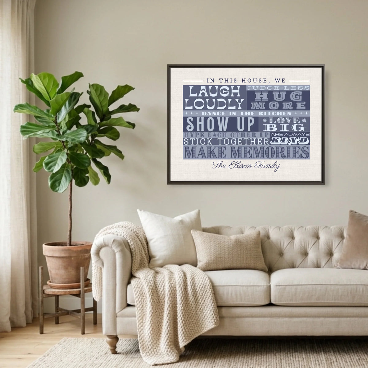 Espresso Framed Horizontal 4.3 Rectangular Canvas Lifestyle Mockup