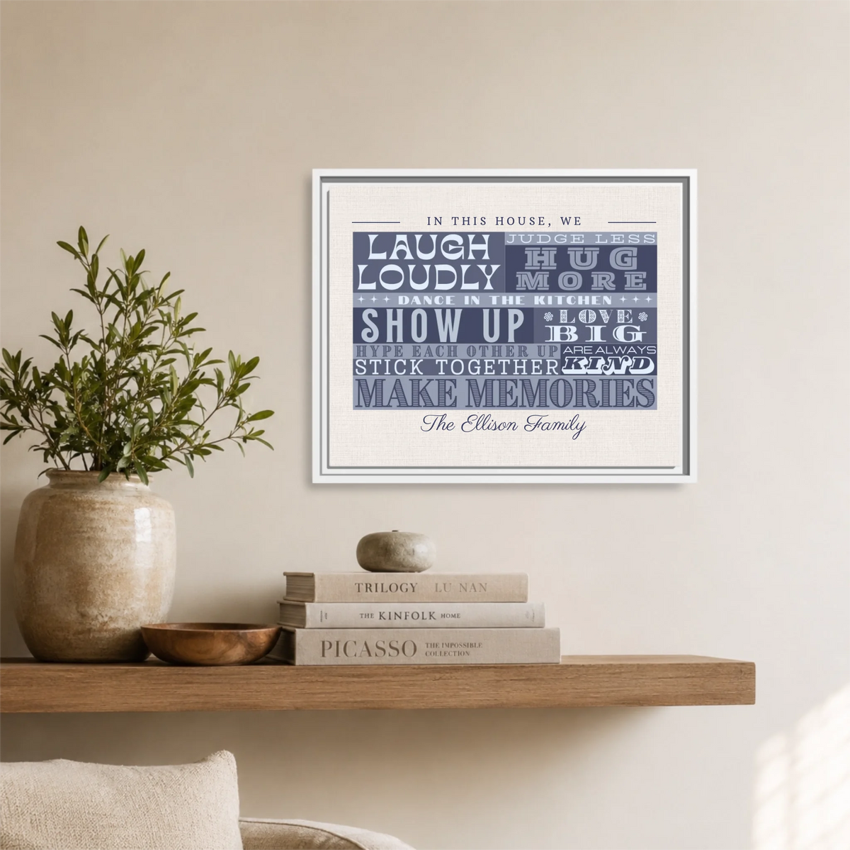 White framed Horizontal 5.4 20x16 Canvas Mockup for TIB
