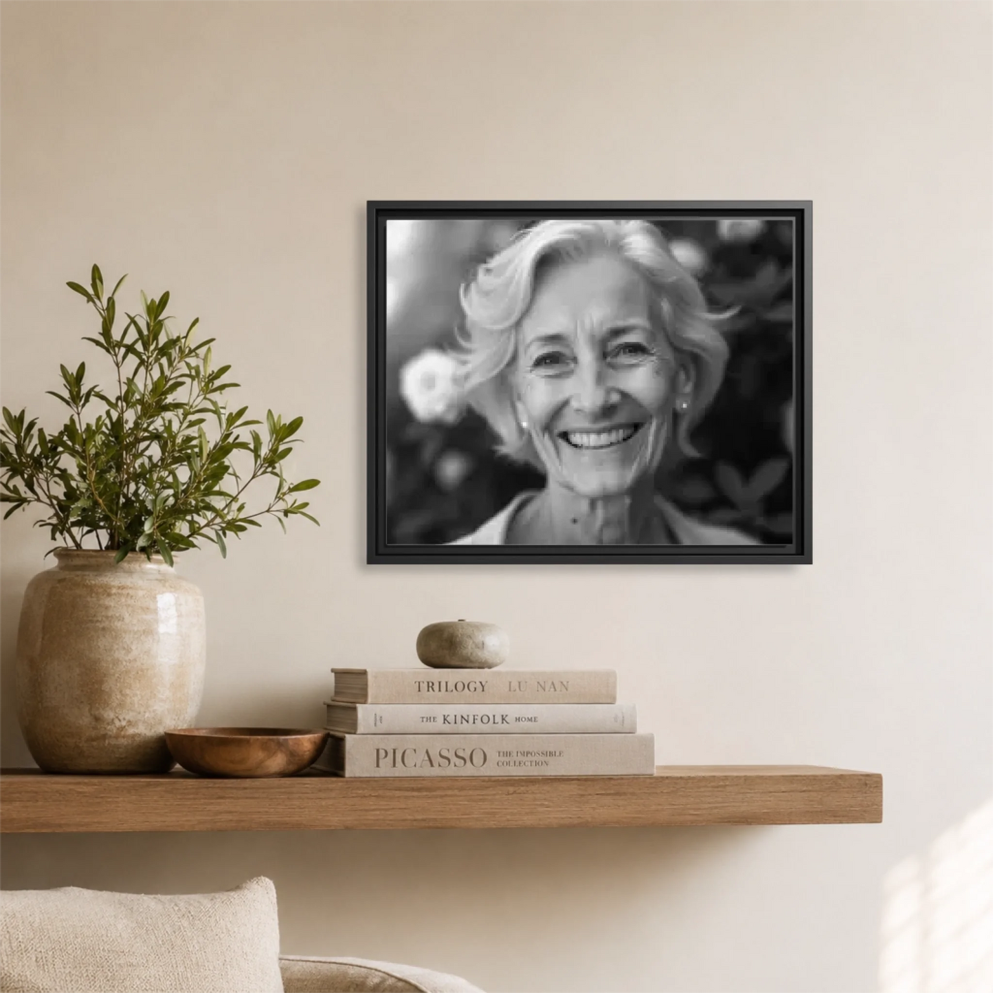 Black framed Horizontal 5.4 20x16 Canvas Mockup for TIB