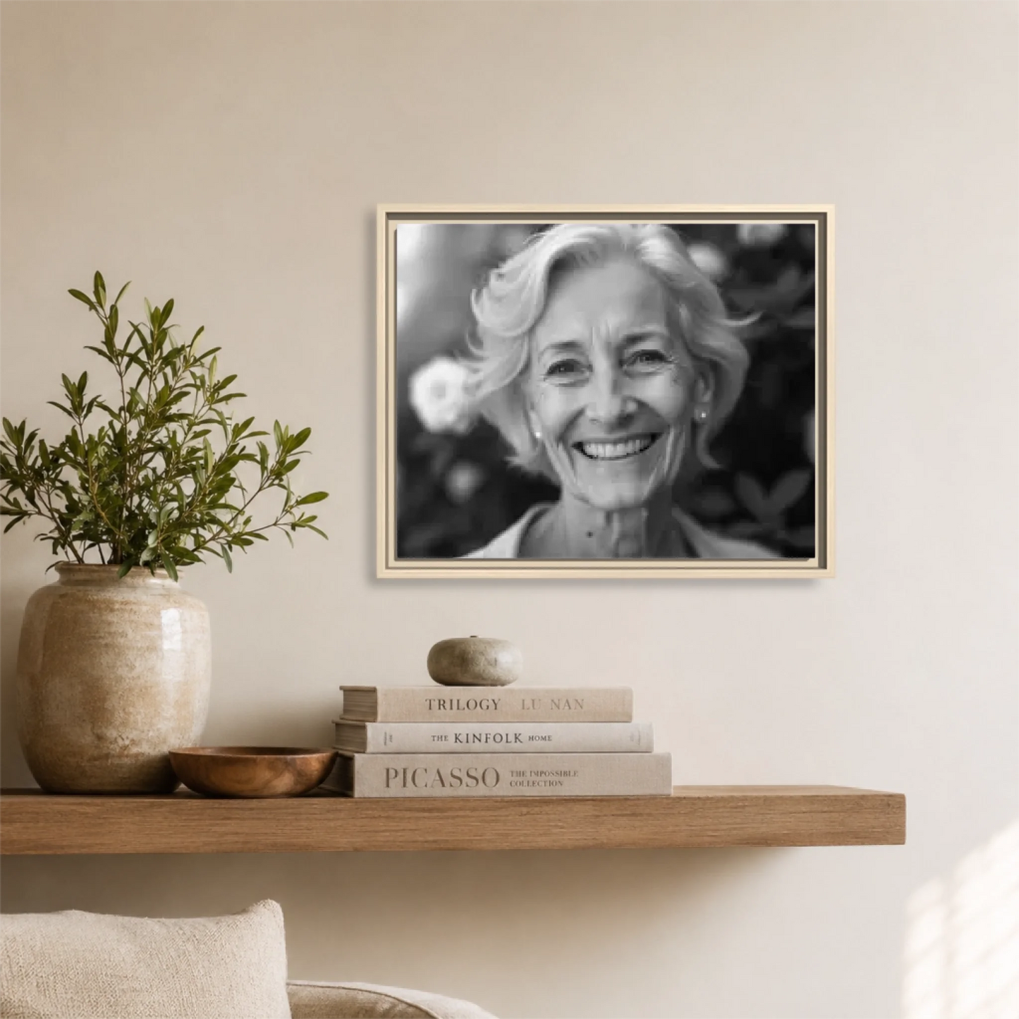 Natural framed Horizontal 5.4 20x16 Canvas Mockup for TIB