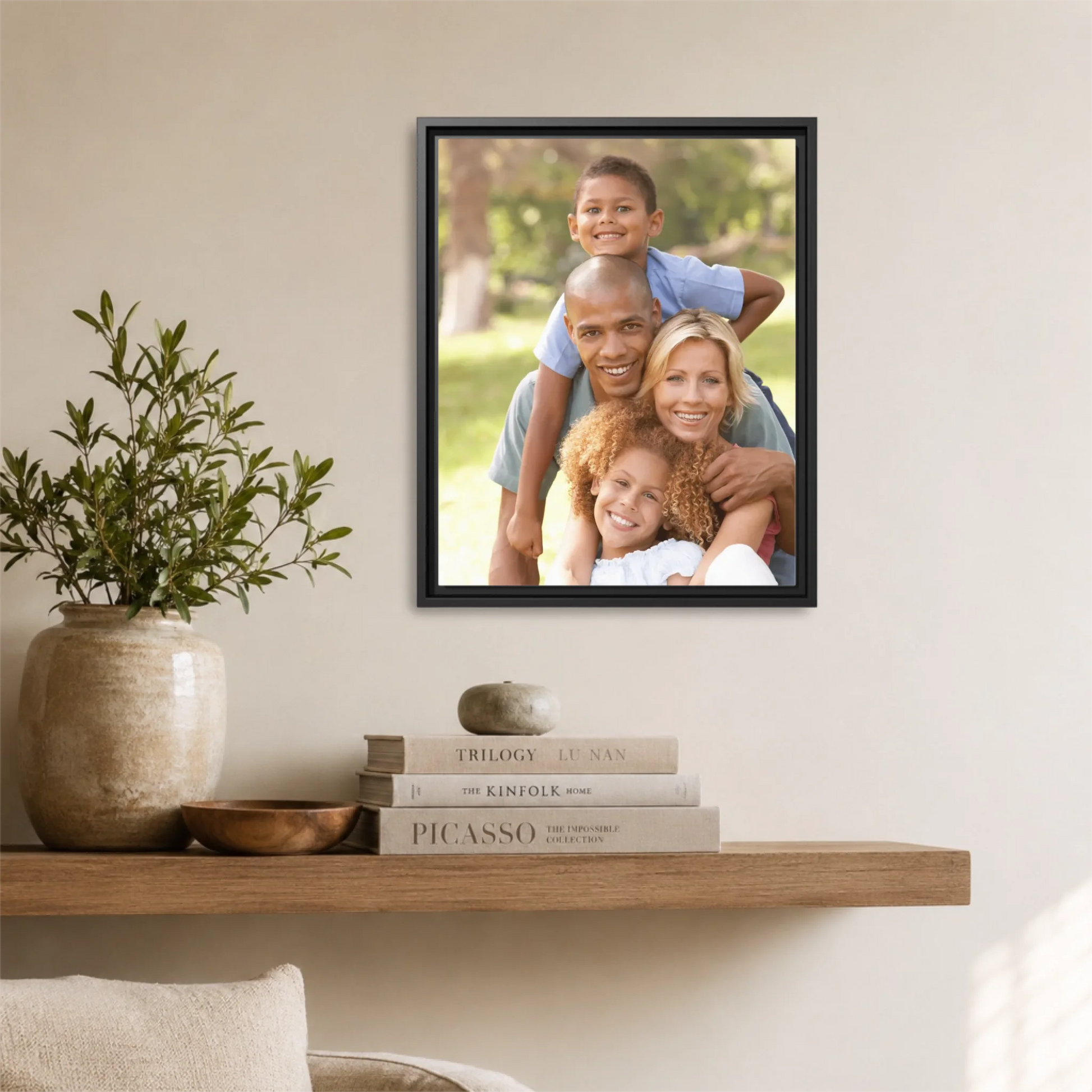 Black Framed 16x20 Vertical Canvas (4.5) Mockup For TIB