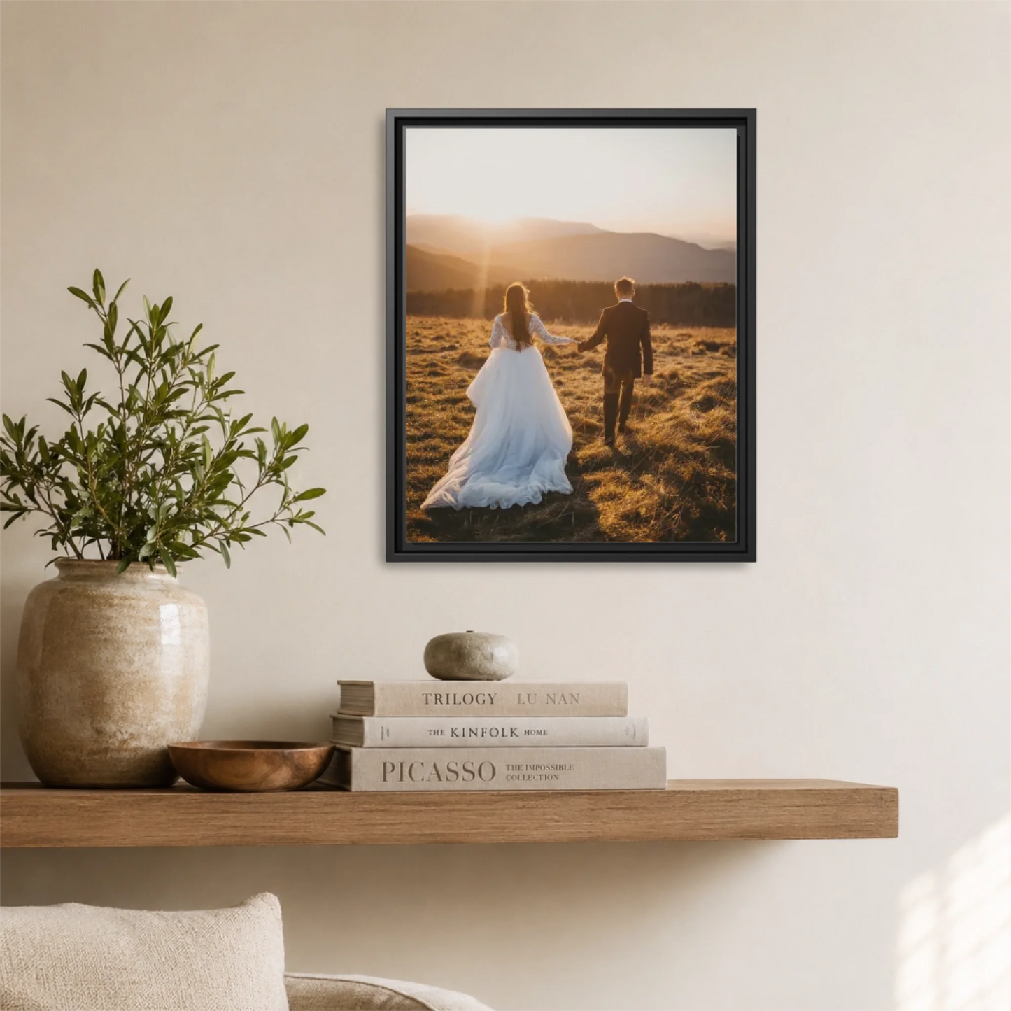 Black Framed 16x20 Vertical Canvas (4.5) Mockup For TIB