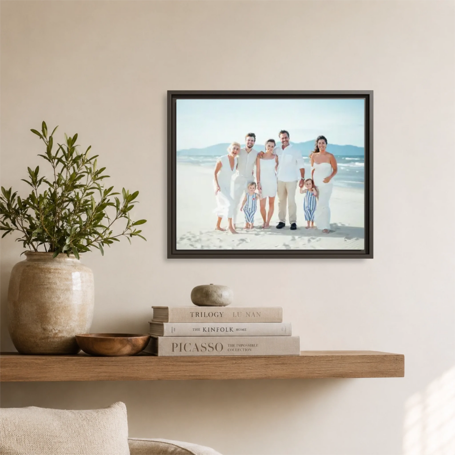 Espresso framed Horizontal 5.4 20x16 Canvas Mockup for TIB