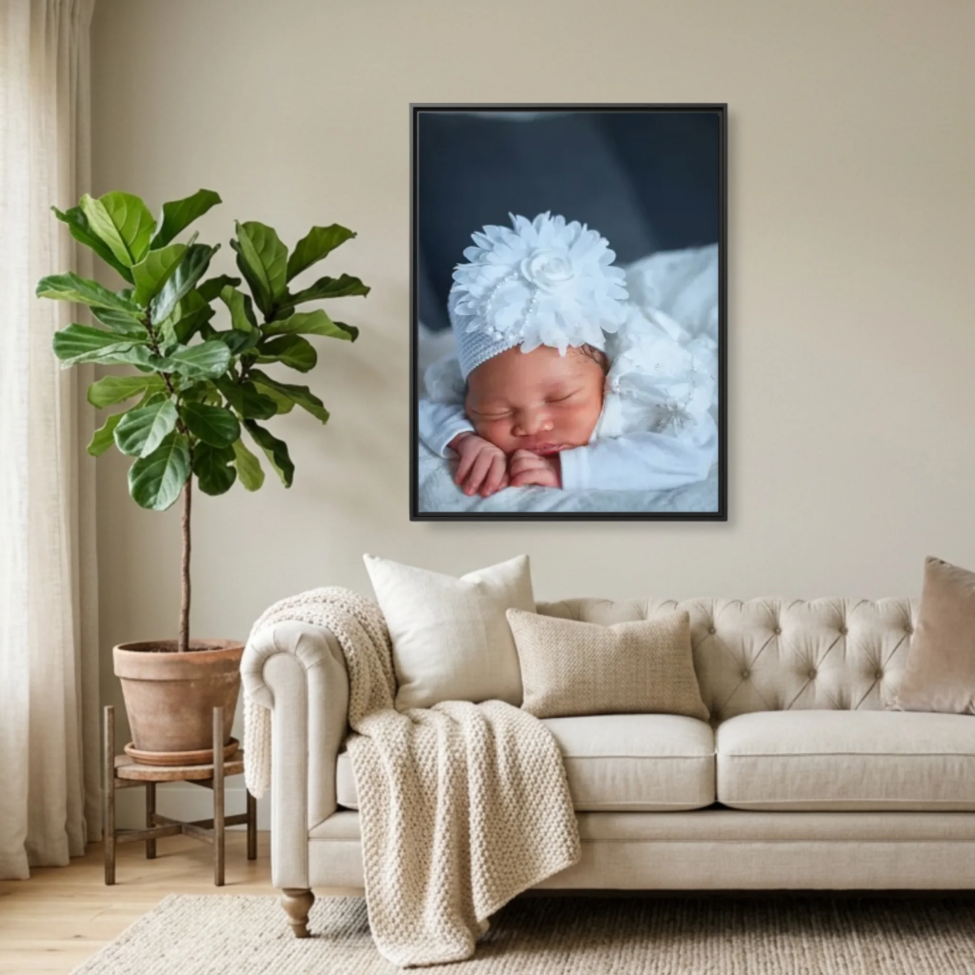 Black Framed 30x40 (3.4) Vertical Rectangular Canvas