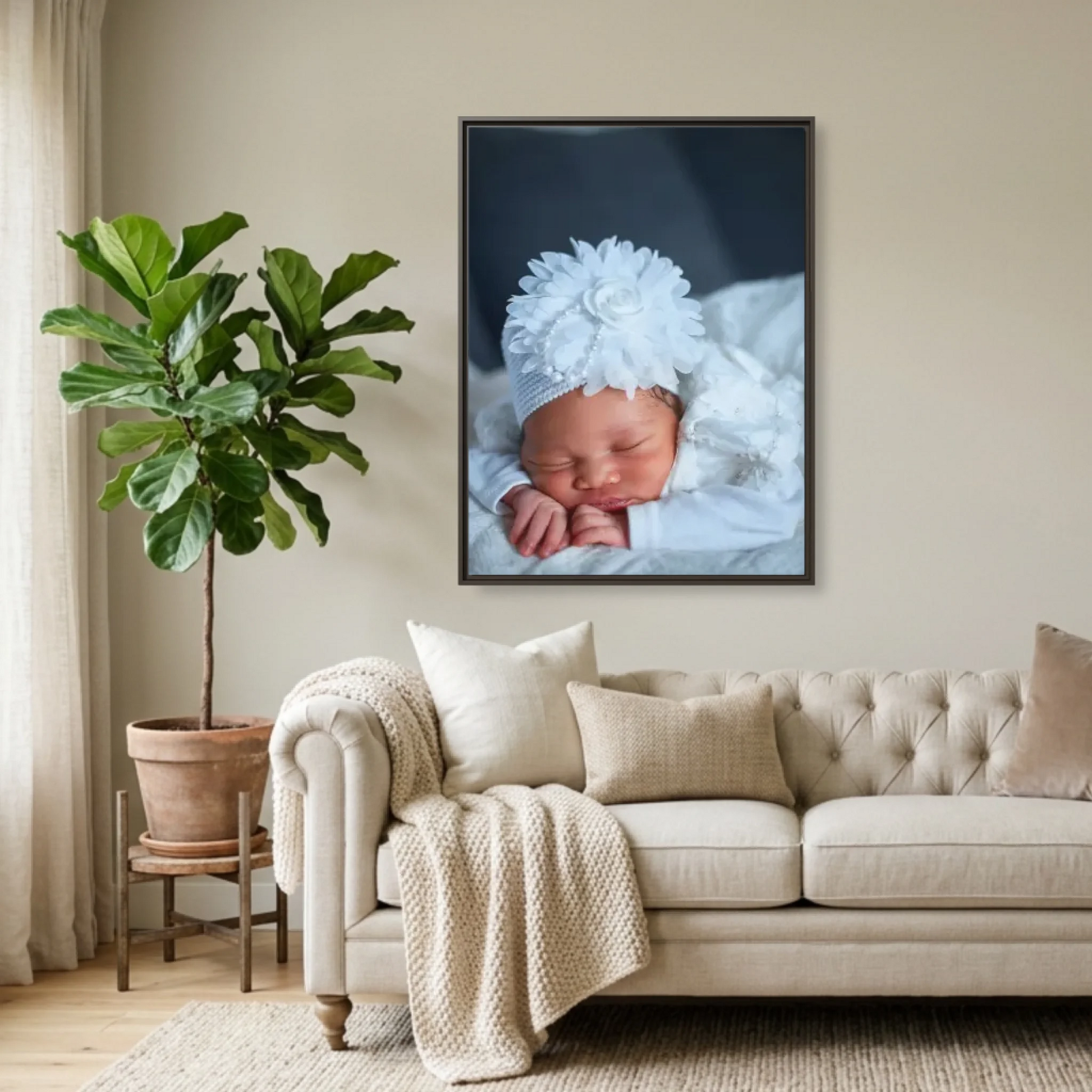 Espresso Framed 30x40 (3.4) Vertical Rectangular Canvas