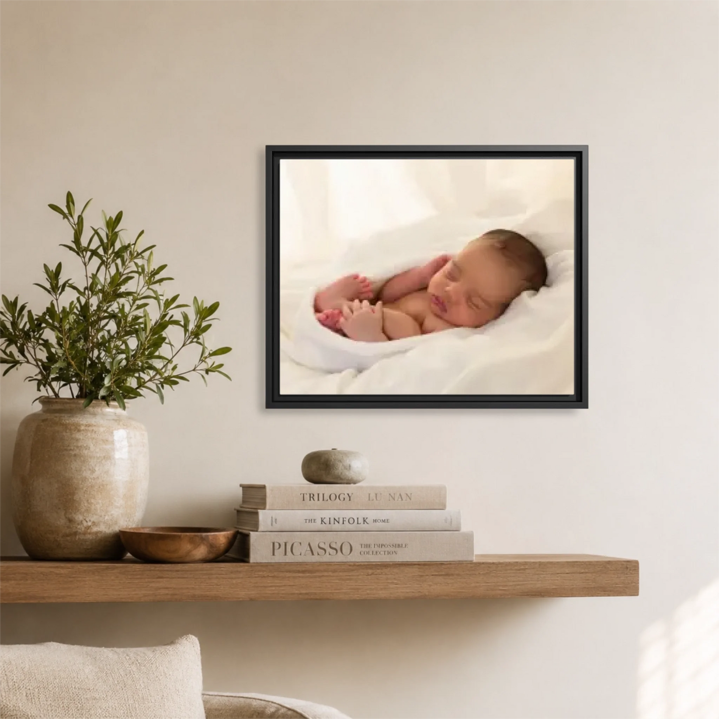 Black framed Horizontal 5.4 20x16 Canvas Mockup for TIB