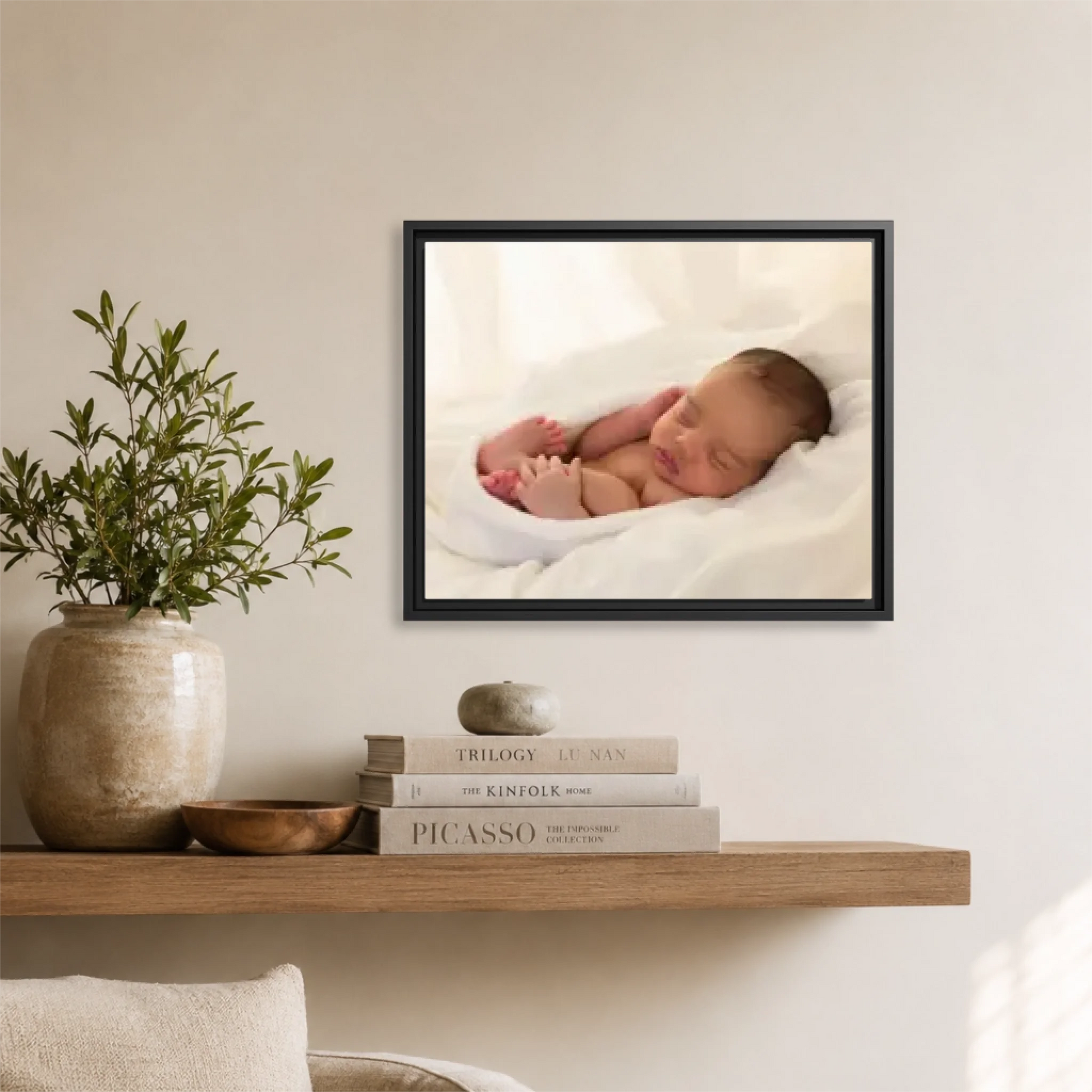Black framed Horizontal 5.4 20x16 Canvas Mockup for TIB