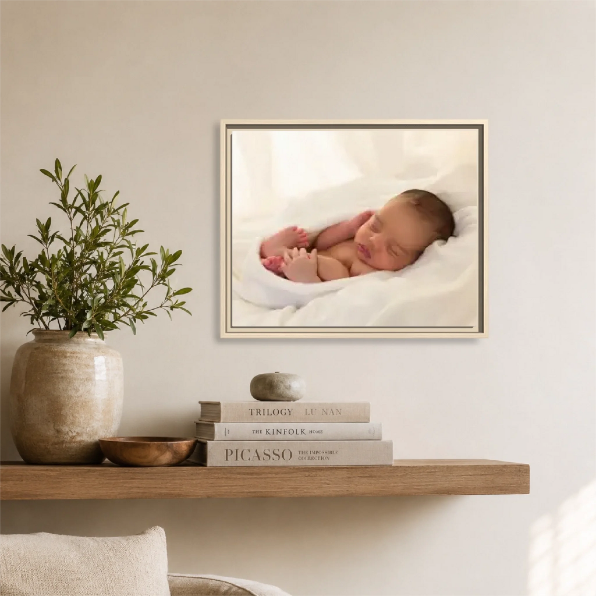 Natural framed Horizontal 5.4 20x16 Canvas Mockup for TIB