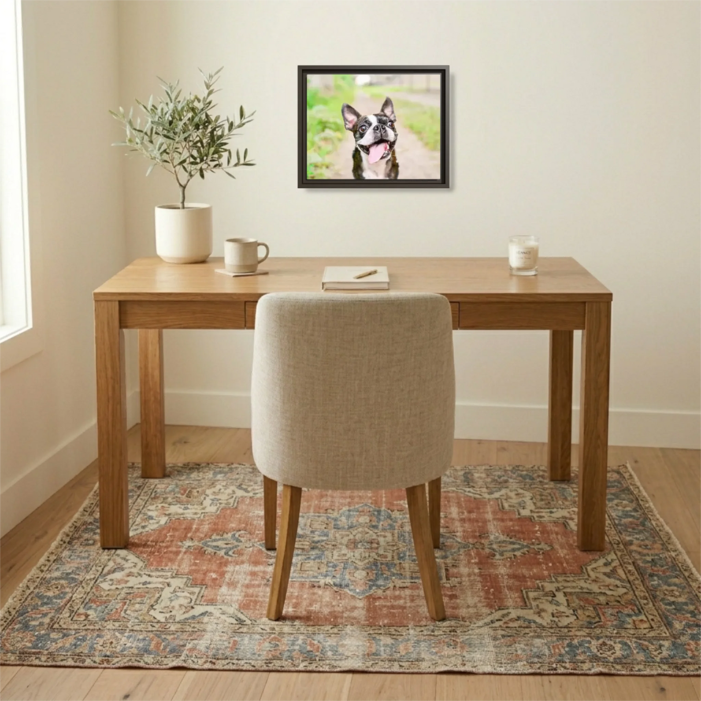 Espresso framed 14.11 Rectangular Canvas Lifestyle Mockup