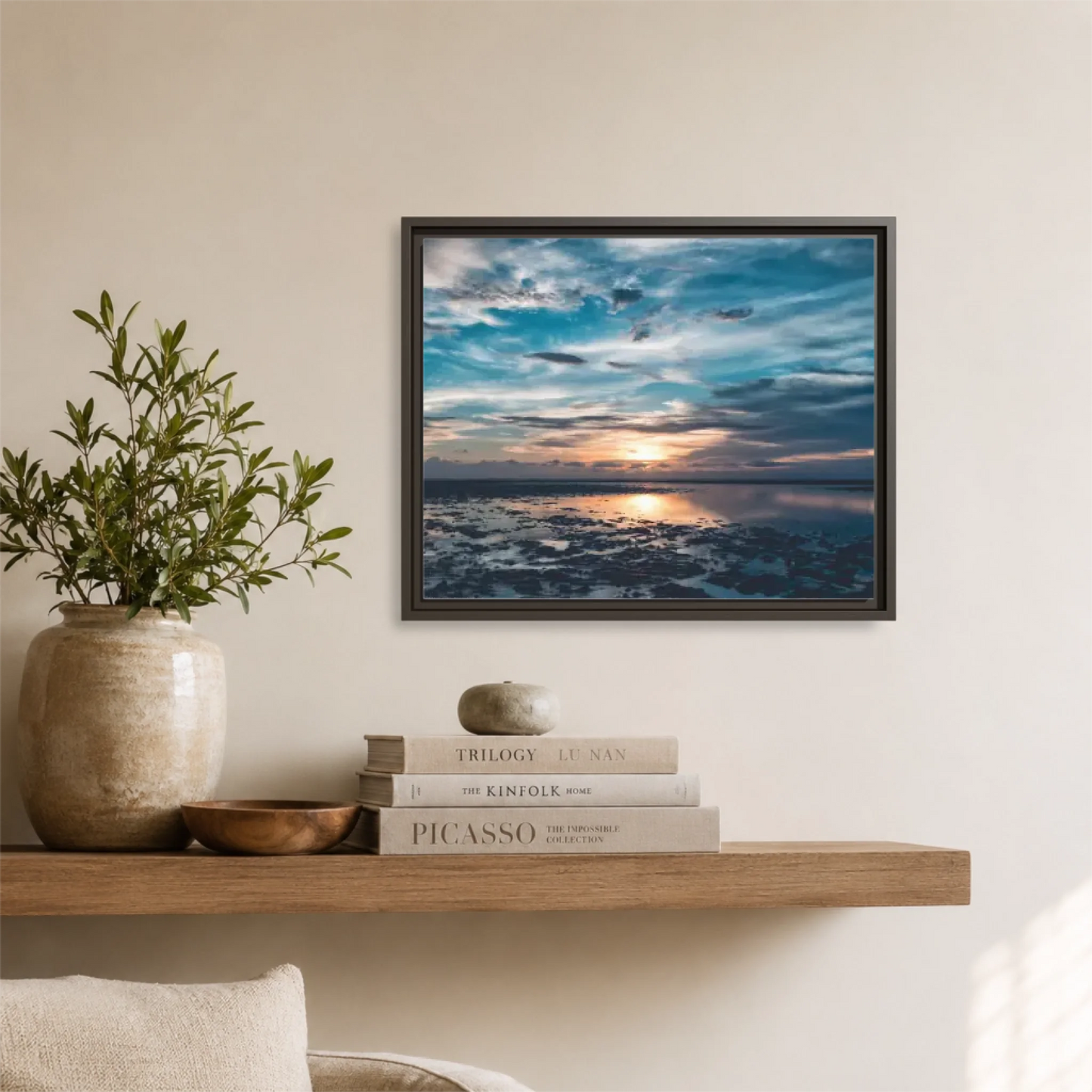 Espresso framed Horizontal 5.4 20x16 Canvas Mockup for TIB