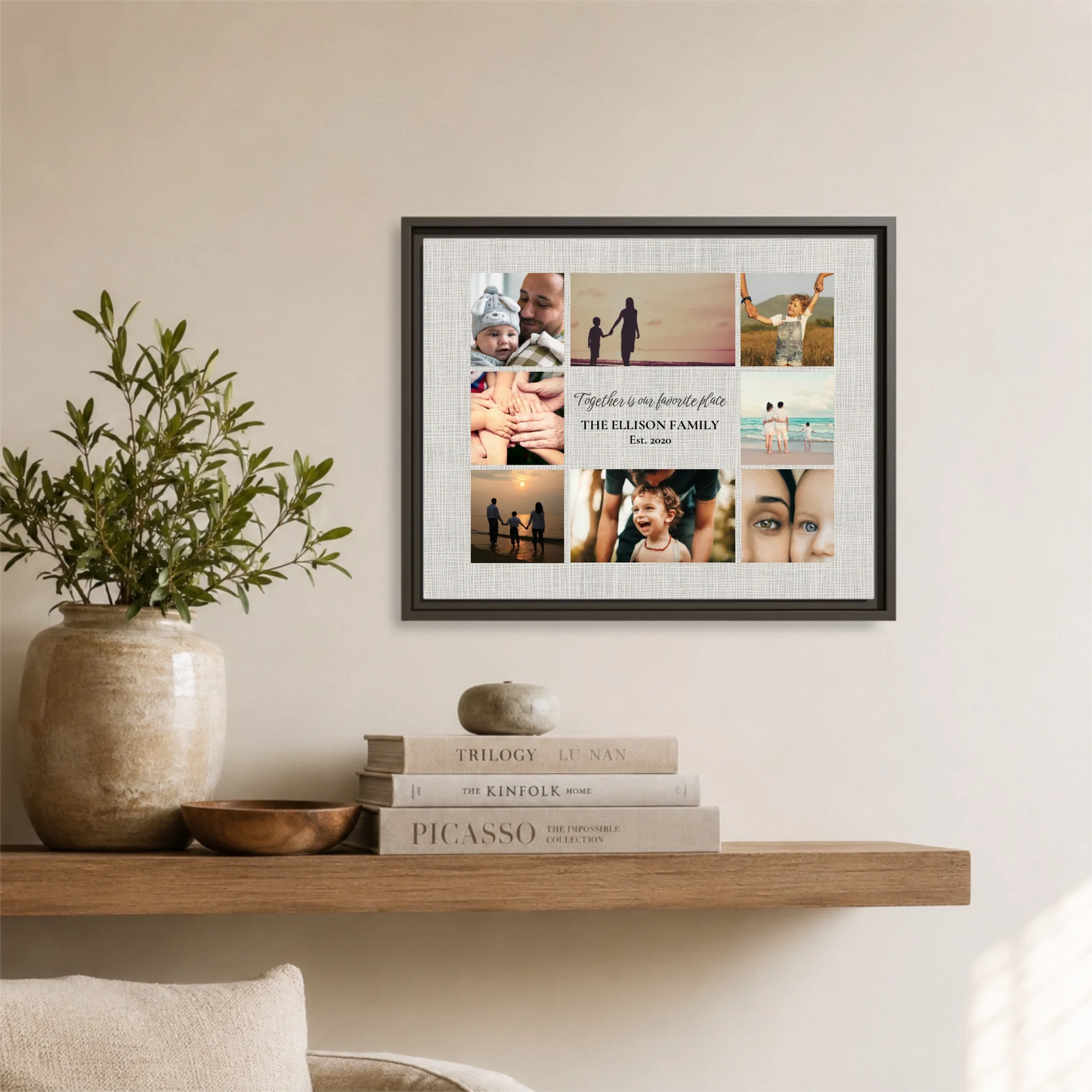Espresso framed Horizontal 5.4 20x16 Canvas Mockup for TIB