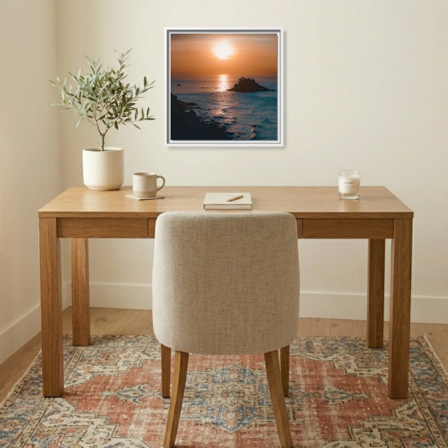 Square Photo Canvas with Optional Text - Upload Your Photo - Personalized