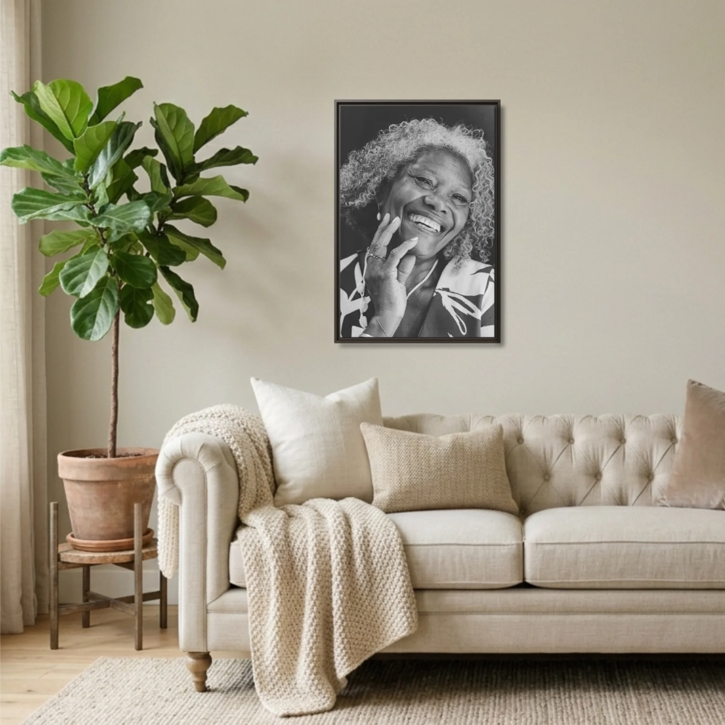 Espresso Framed 24x36 Vertical Canvas (2.3) Mockup For TIB