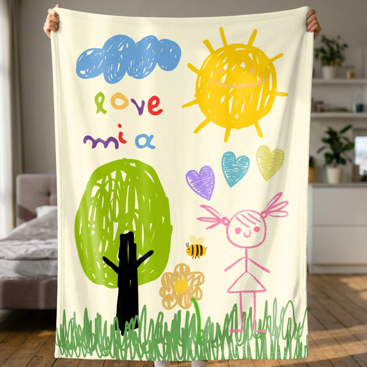 Woman Holding Blanket 2