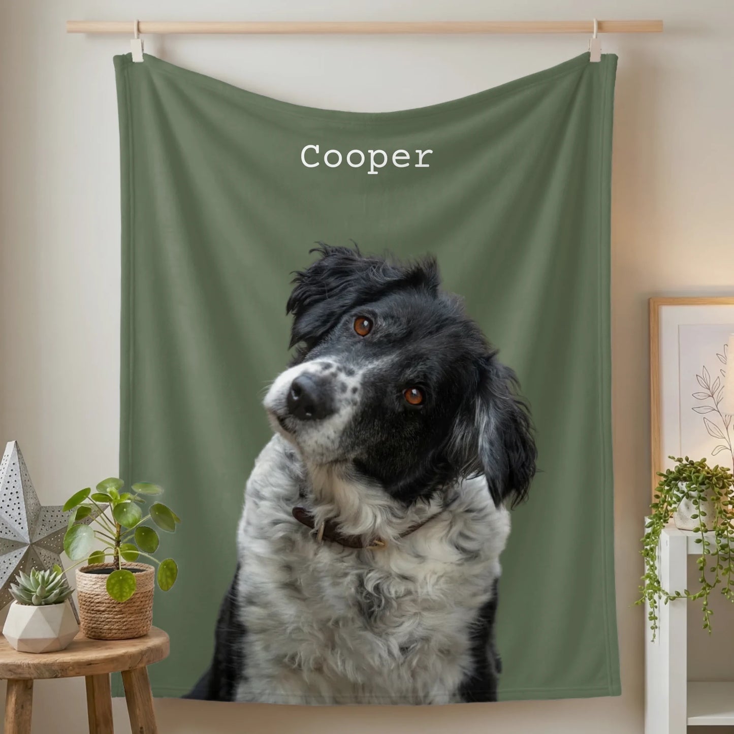 Fleece Blanket Small on Wall Lifestyle Closeup