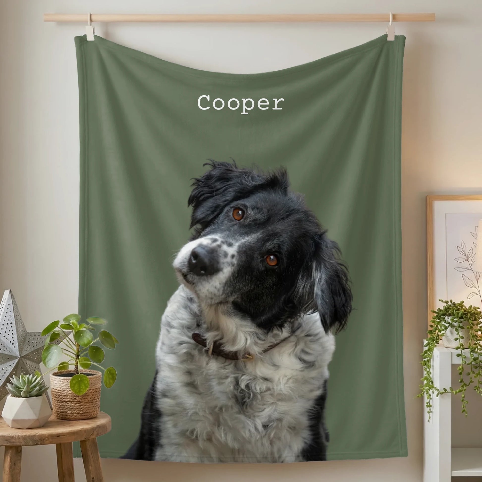 Fleece Blanket Small on Wall Lifestyle Closeup