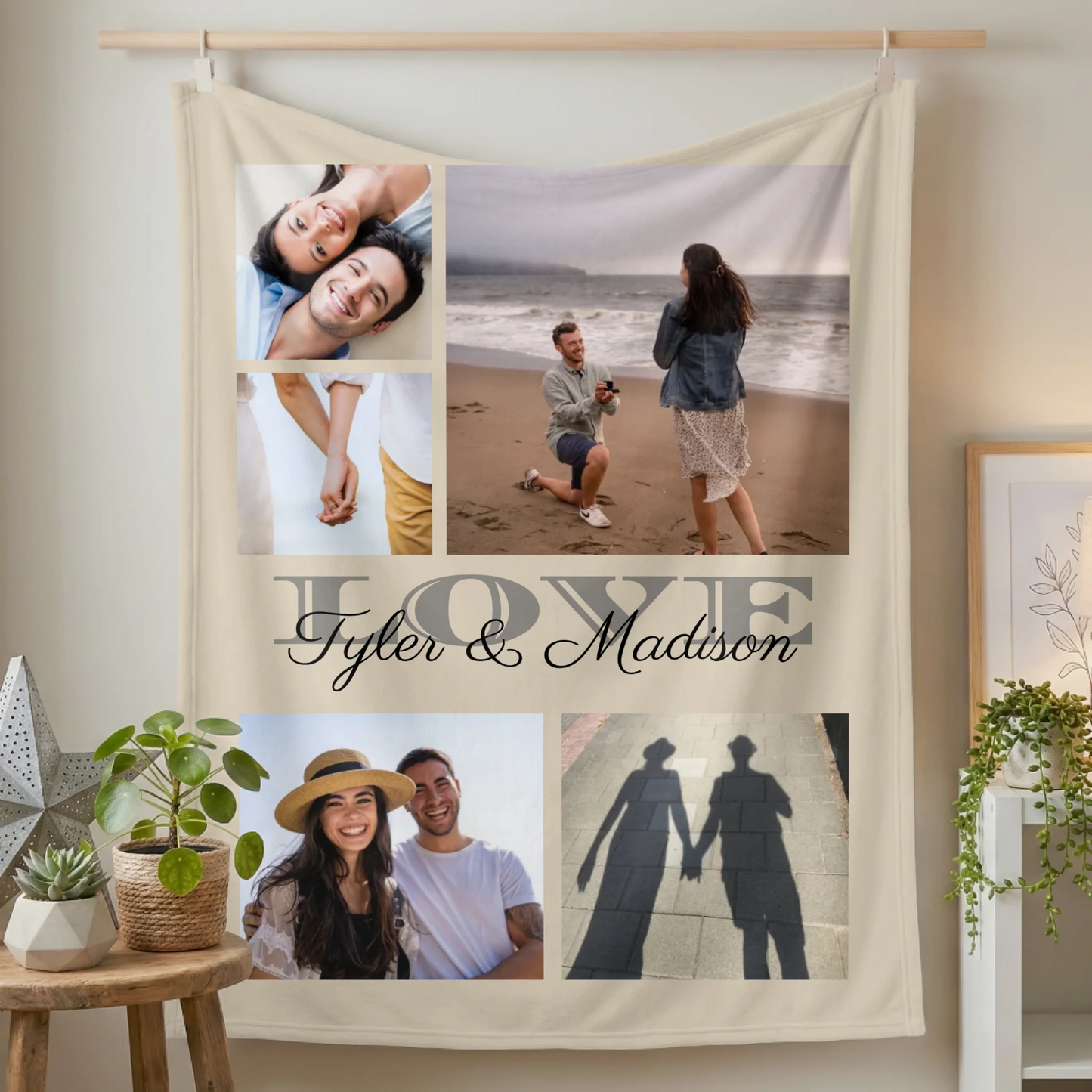 Fleece Blanket Small on Wall Lifestyle Closeup