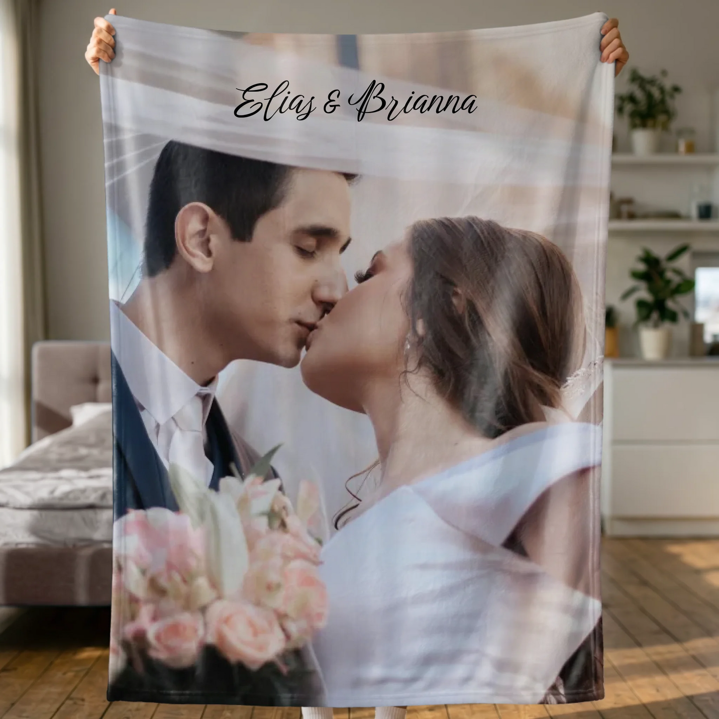 Woman Holding Blanket 2
