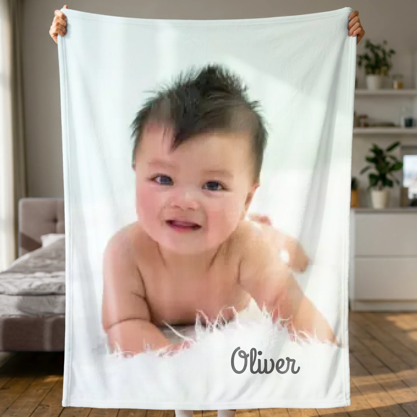 Woman Holding Blanket 2