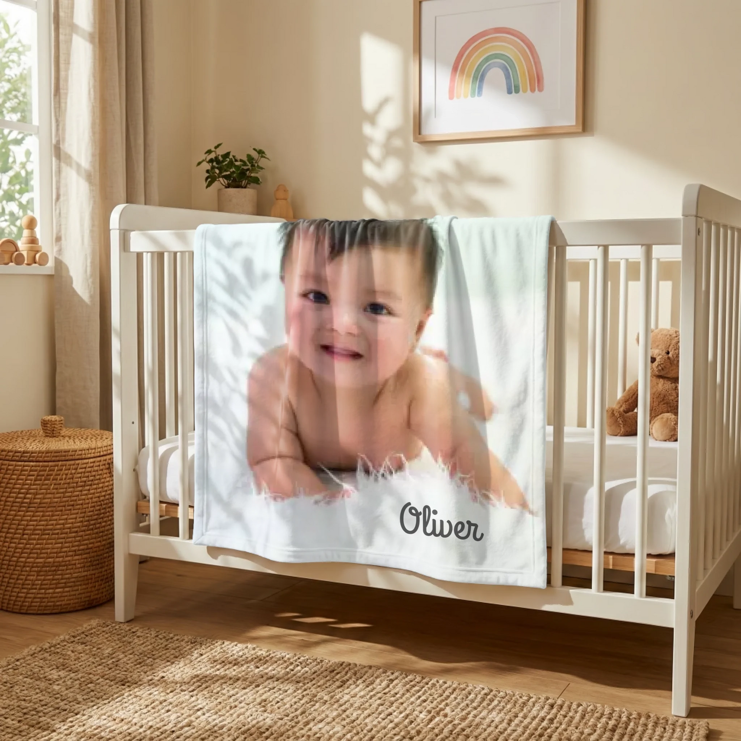 Baby Blanket on Crib