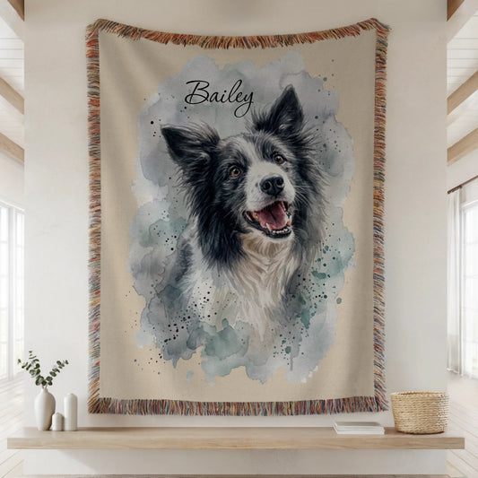 Woven Blanket Lifestyle Closeup Mockup