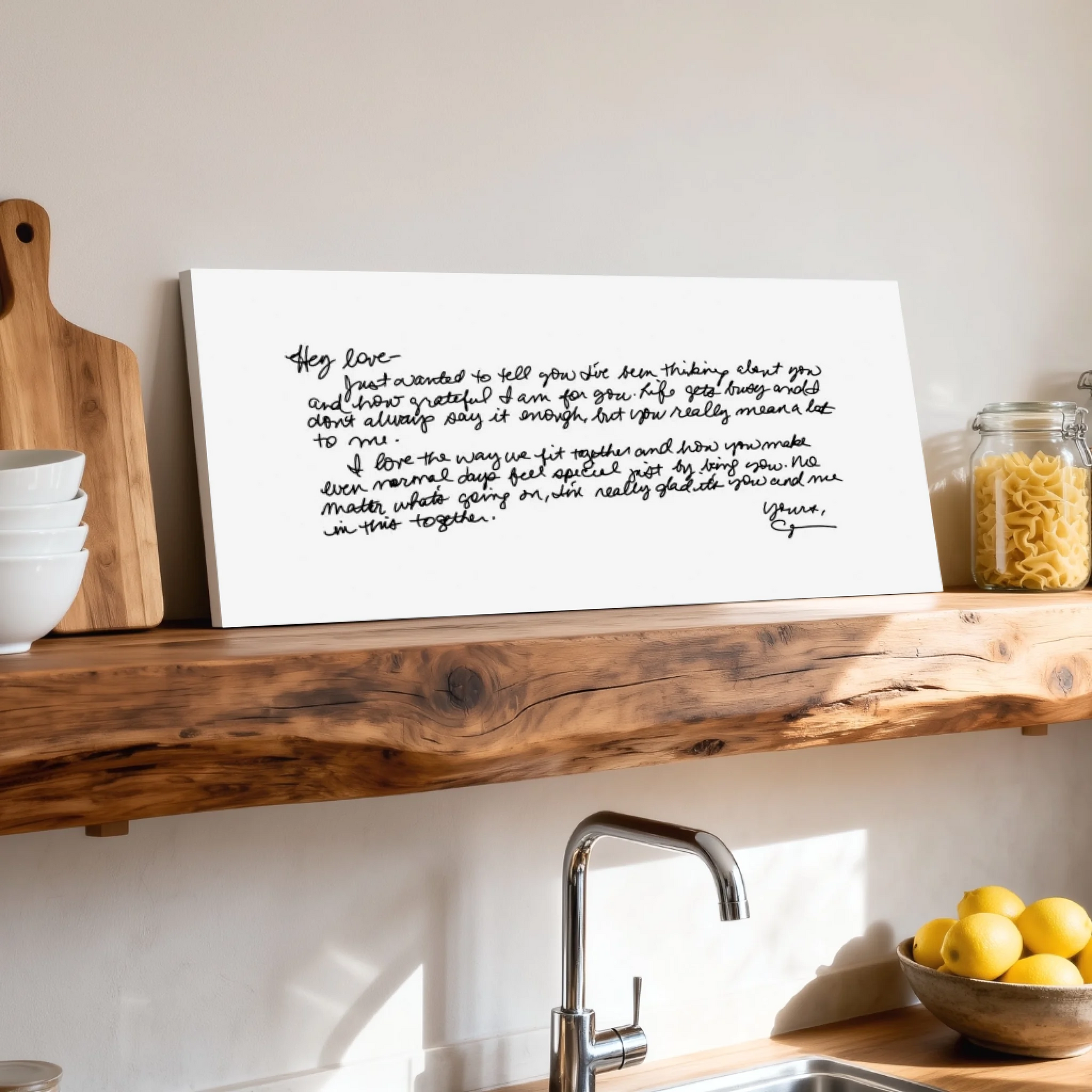 Shelf over kitchen sink unframed wide format 2.1