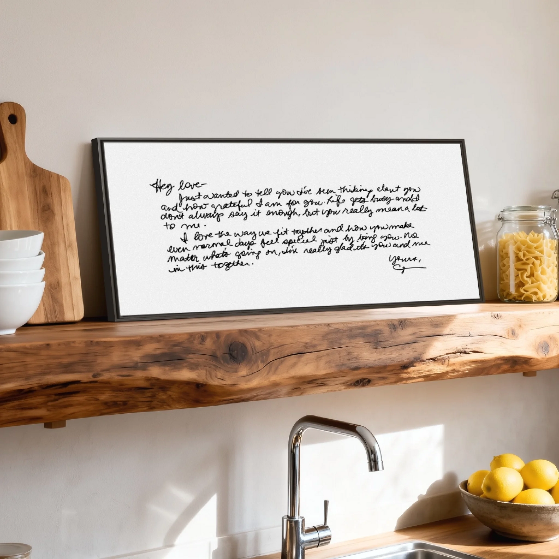 Shelf over kitchen sink espresso framed wide format 2.1
