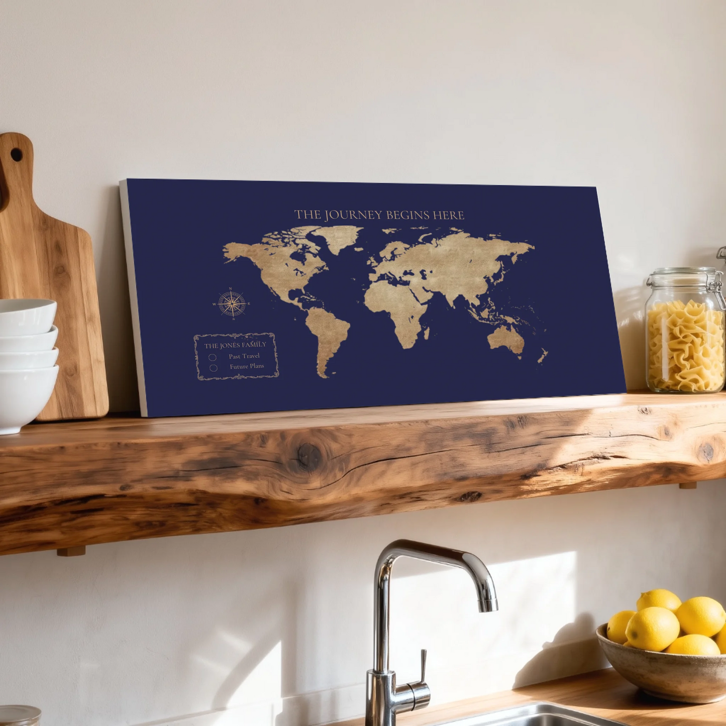 Shelf over kitchen sink unframed wide format 2.1
