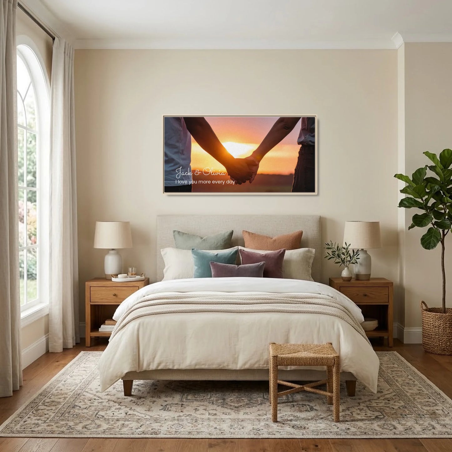 Bedroom - Nice Colors Natural Framed Wide Format 2.1 Mockup